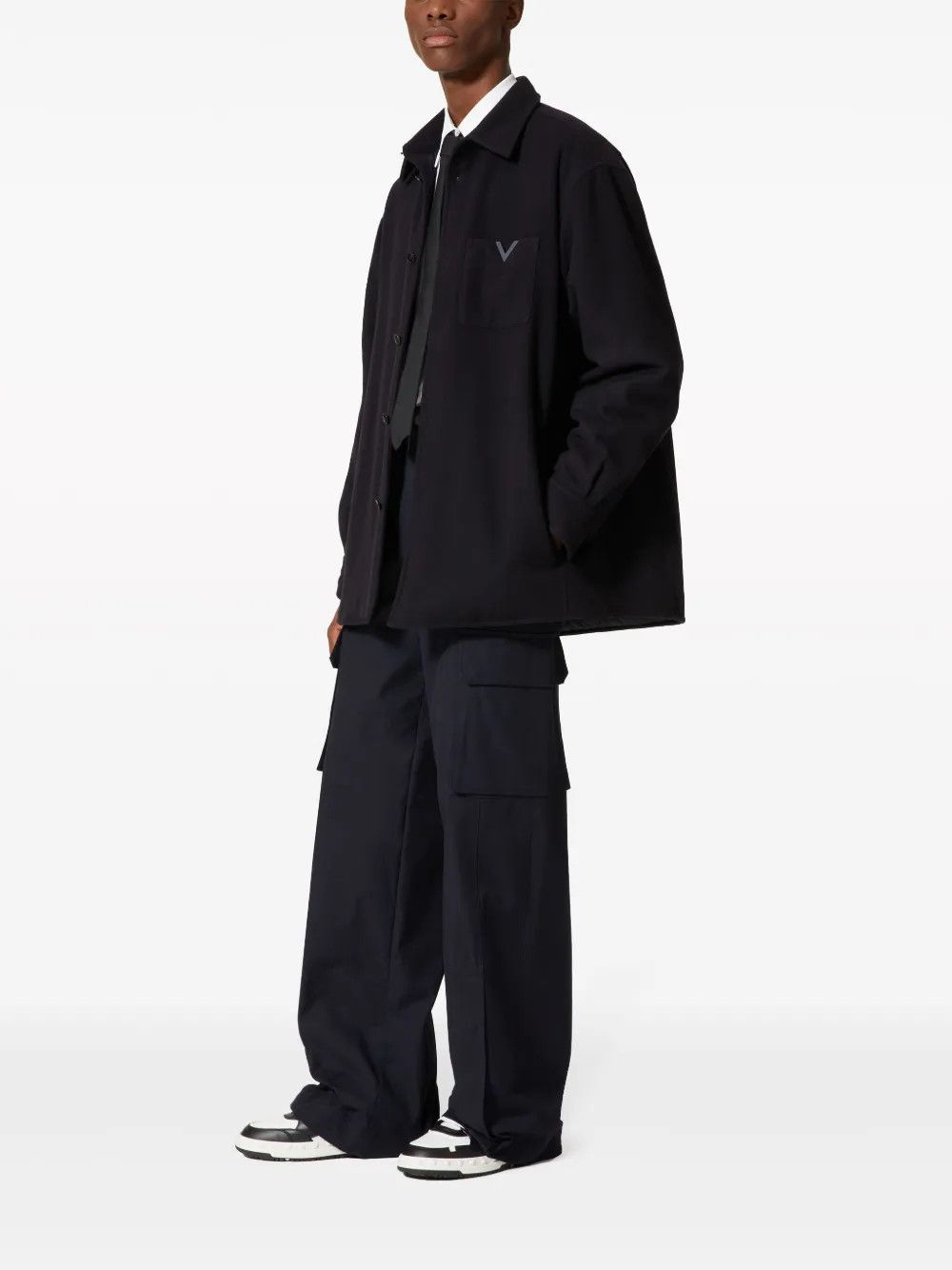 Valentino o1y0525 Logo Oversize Shirt in Black Size US L / EU 52-54 / 3 - 2 Thumbnail