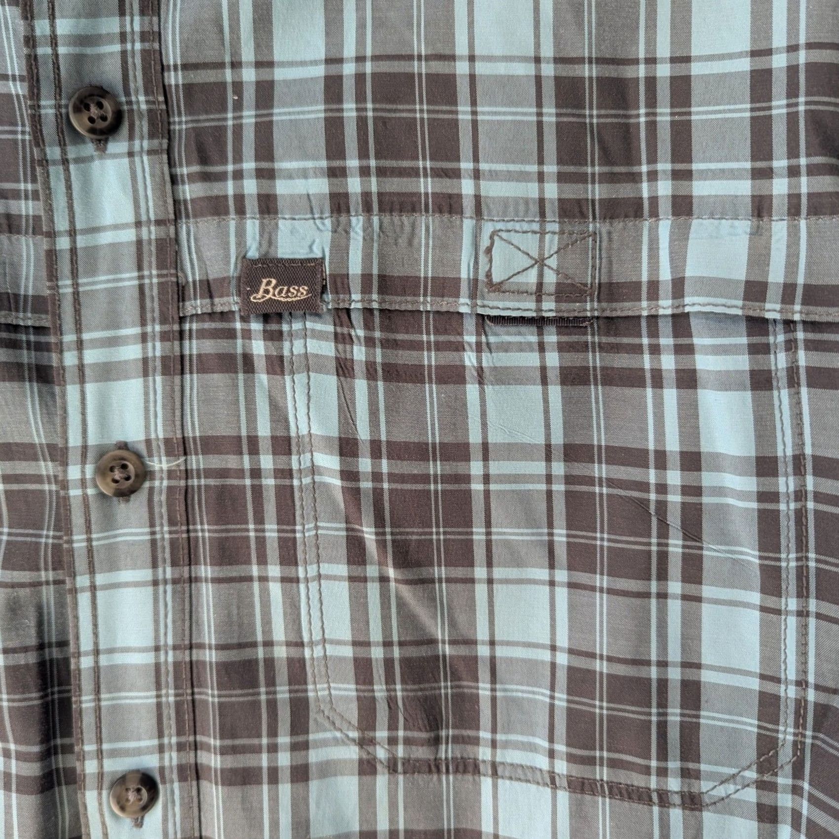 Vintage G.H. Bass Explorer Button-Up Shirt Blue Plaid Short Sleeve Mens M Outdoors Size US M / EU 48-50 / 2 - 4 Thumbnail