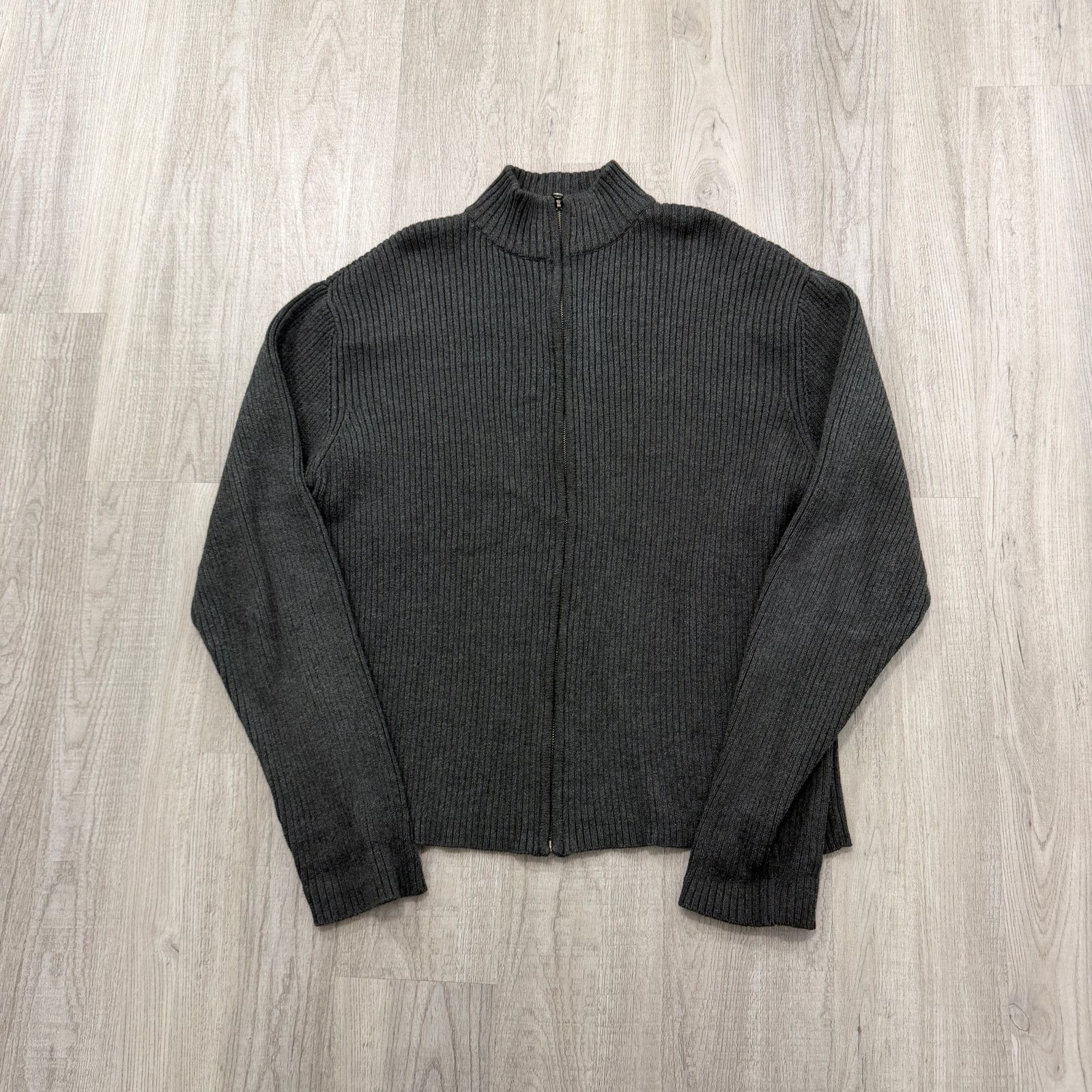 Aeropostale Vintage Aeropostale Ribbed Knit Full Zip Sweater Extra Large Size US XL / EU 56 / 4 - 1 Thumbnail
