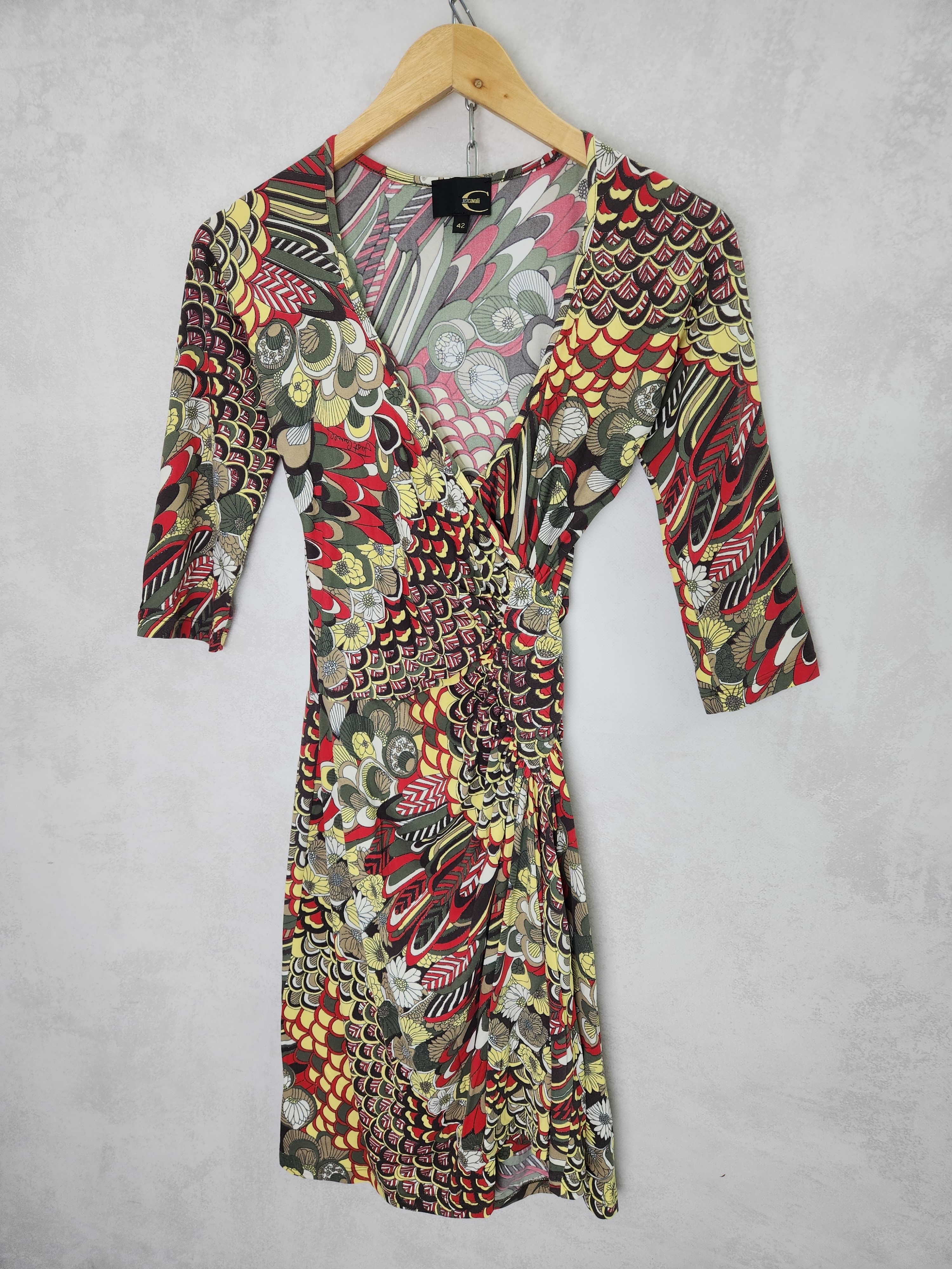 Roberto Cavalli Roberto Just Cavalli Wrap Sexy floral printed mini dress Size M / US 6-8 / IT 42-44 - 2 Thumbnail