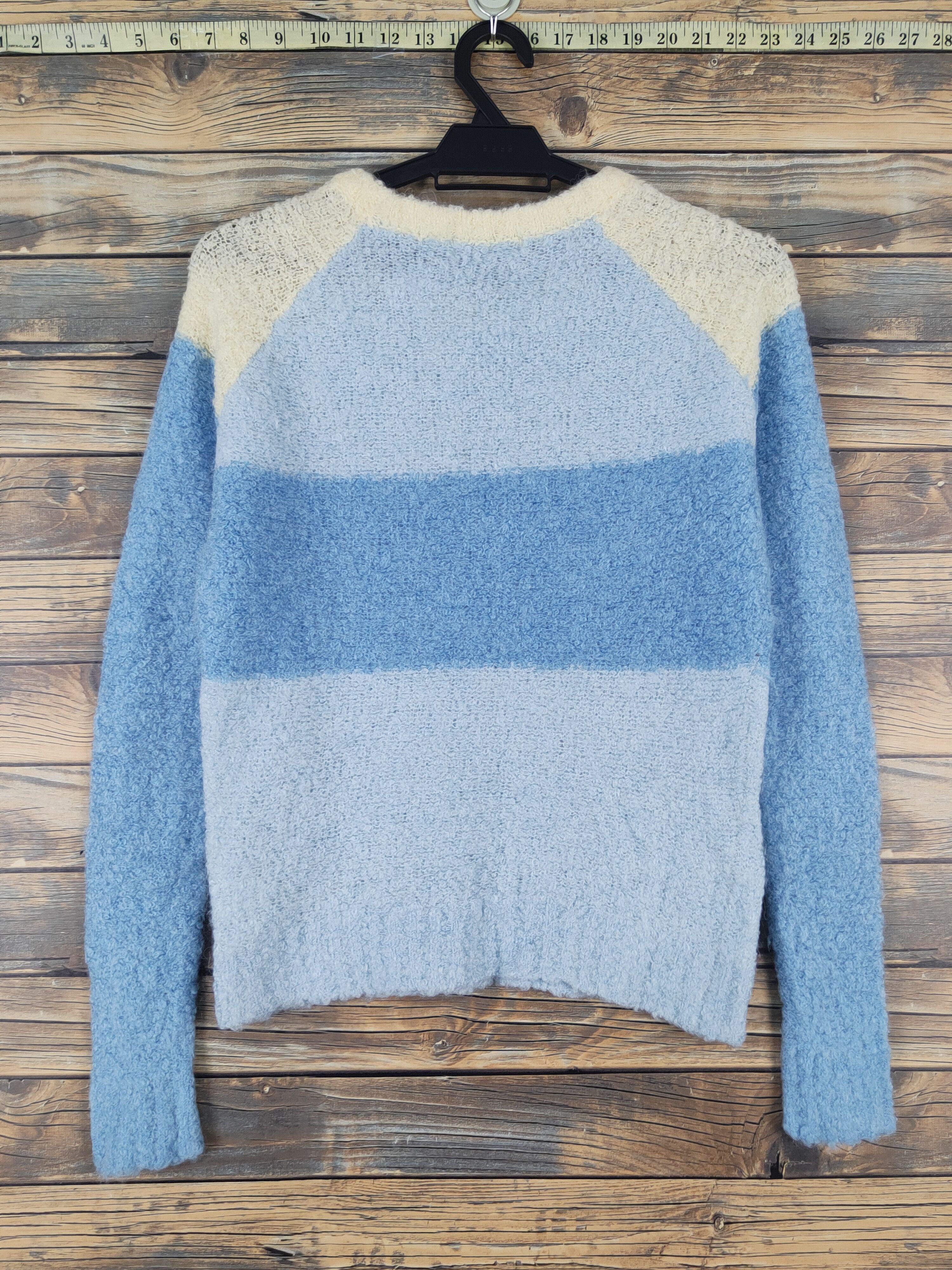 Homespun Knitwear Beams Heart Blue Knitwear Sweatshirts #W1272 Size S / US 4 / IT 40 - 7 Thumbnail