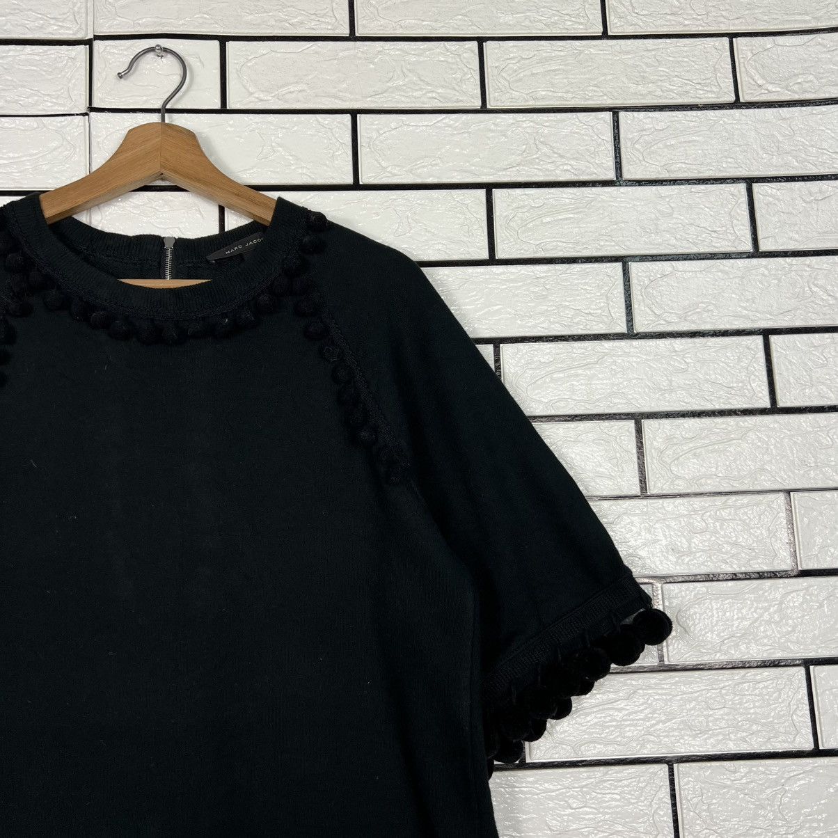 Marc Jacobs MARC JACOBS Black Half Zip on Back Long Shirt #4237-C193 Size S / US 4 / IT 40 - 5 Thumbnail