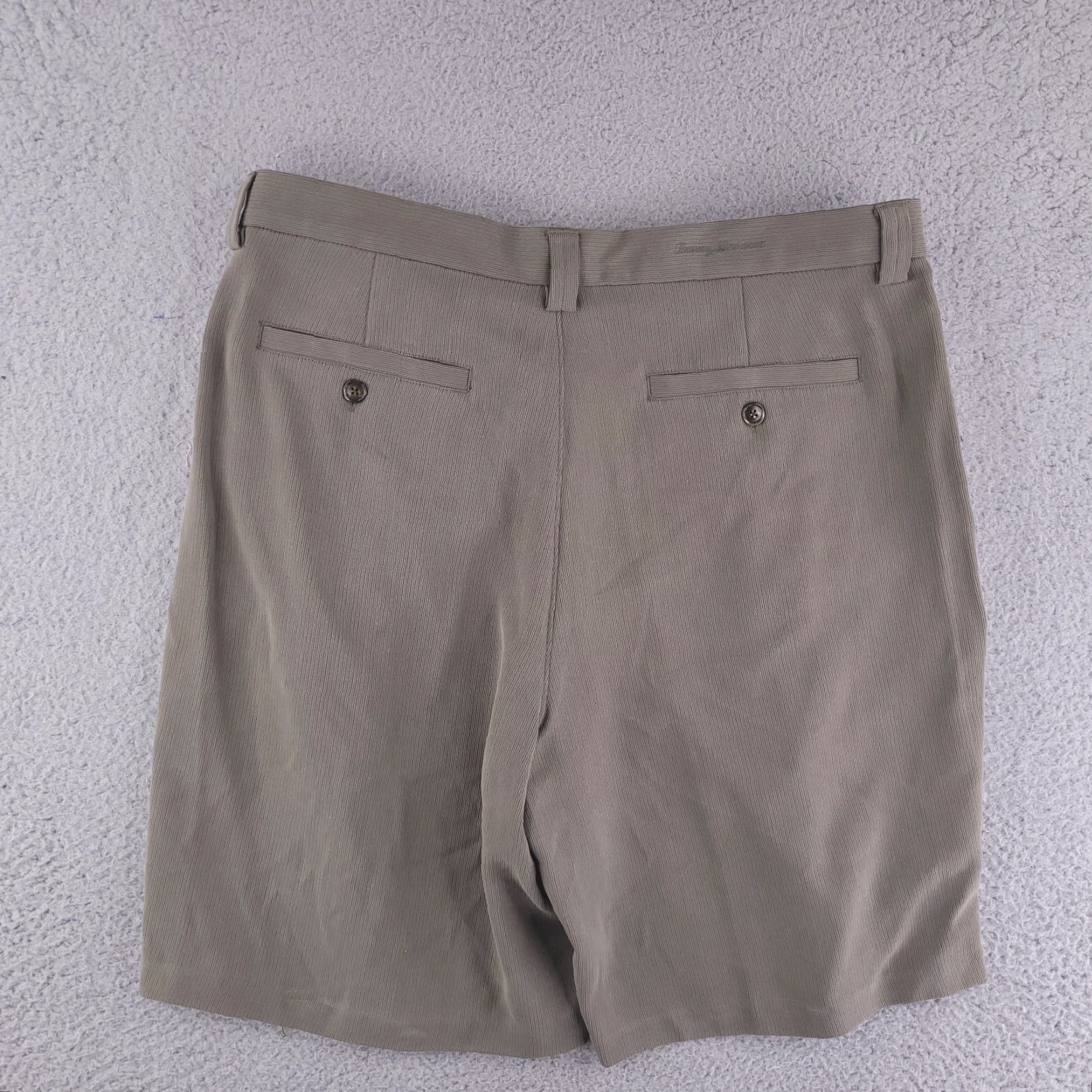 Tommy Bahama Tommy Bahama Shorts Mens 35 Brown Silk Pleated Chino Summer Size US 35 - 5 Thumbnail