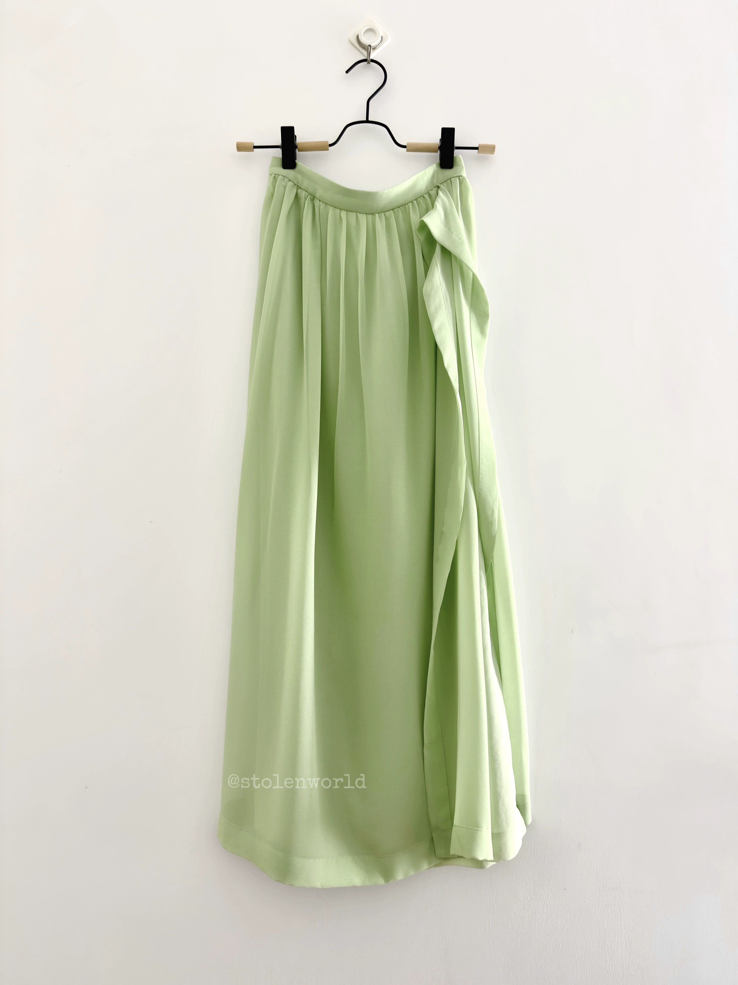 Comme des Garcons Comme des Garçons 1990 SS Emerald Green Chiffon Skirt Size 26" / US 2 / IT 38 - 1 Thumbnail