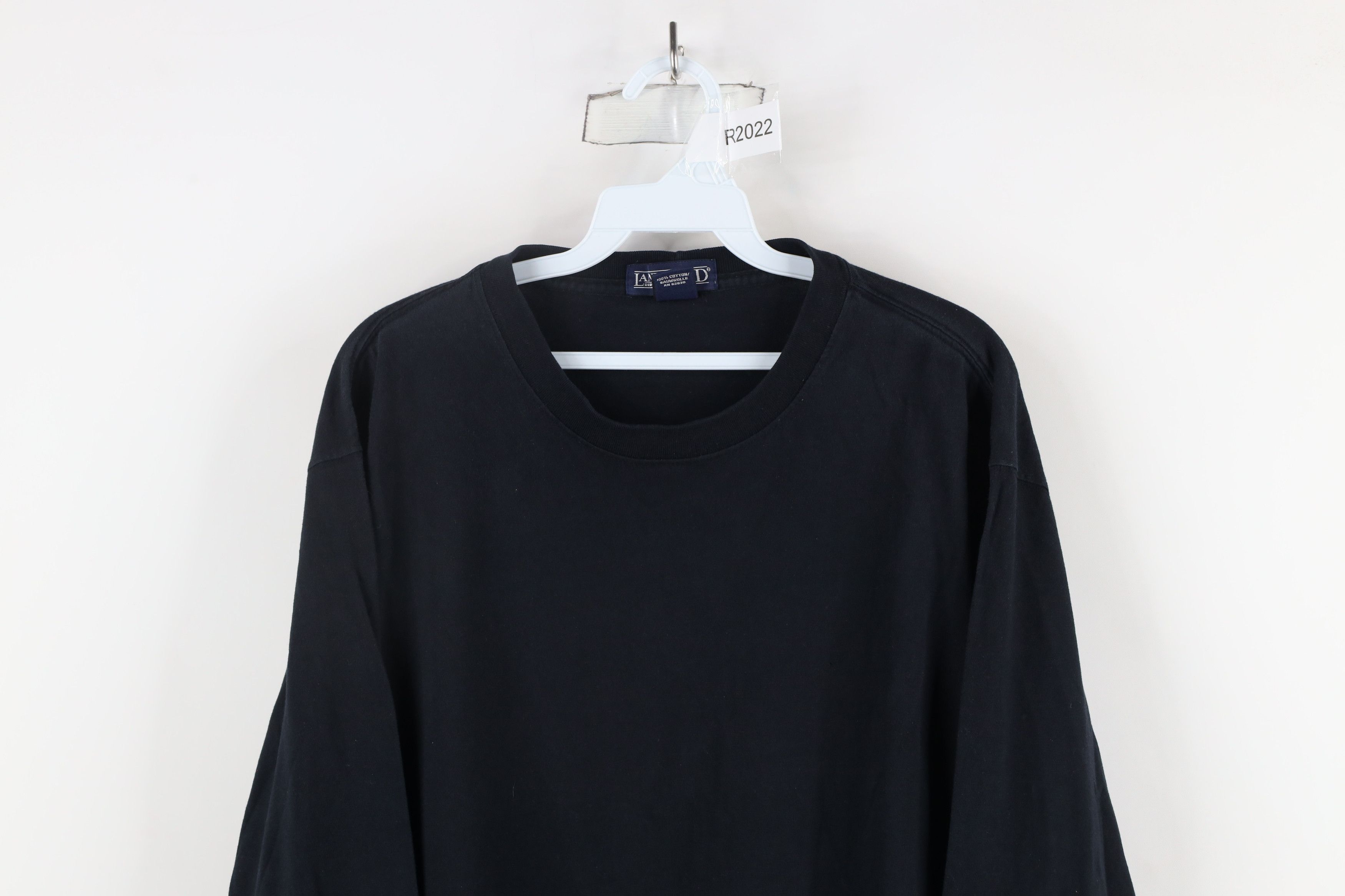 Lands' End × Vintage Vintage 90s Lands End Long Sleeve T-Shirt Black Cotton USA Size US XL / EU 56 / 4 - 2 Thumbnail