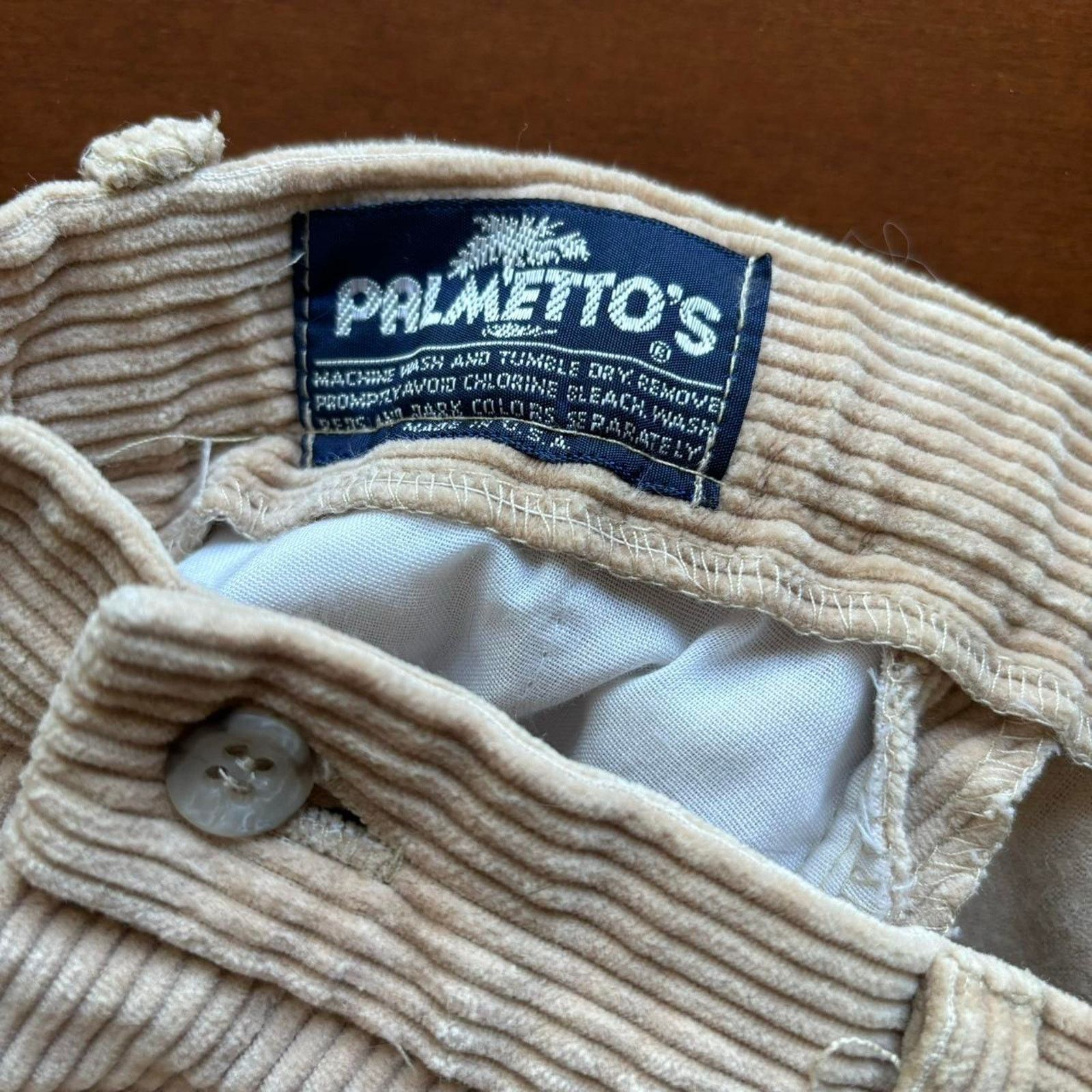 Vintage Vintage Palmetto’s Beige Corduroy Midi Skirt XXS Size 23" - 7 Thumbnail