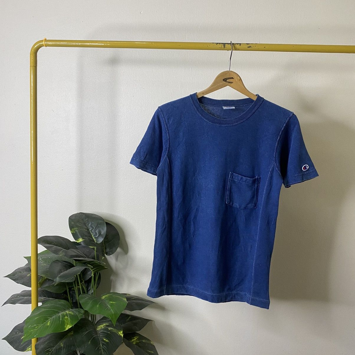Champion 2000s Champion Reverse Weave Blue Denim Tee Size US S / EU 44-46 / 1 - 1 Thumbnail