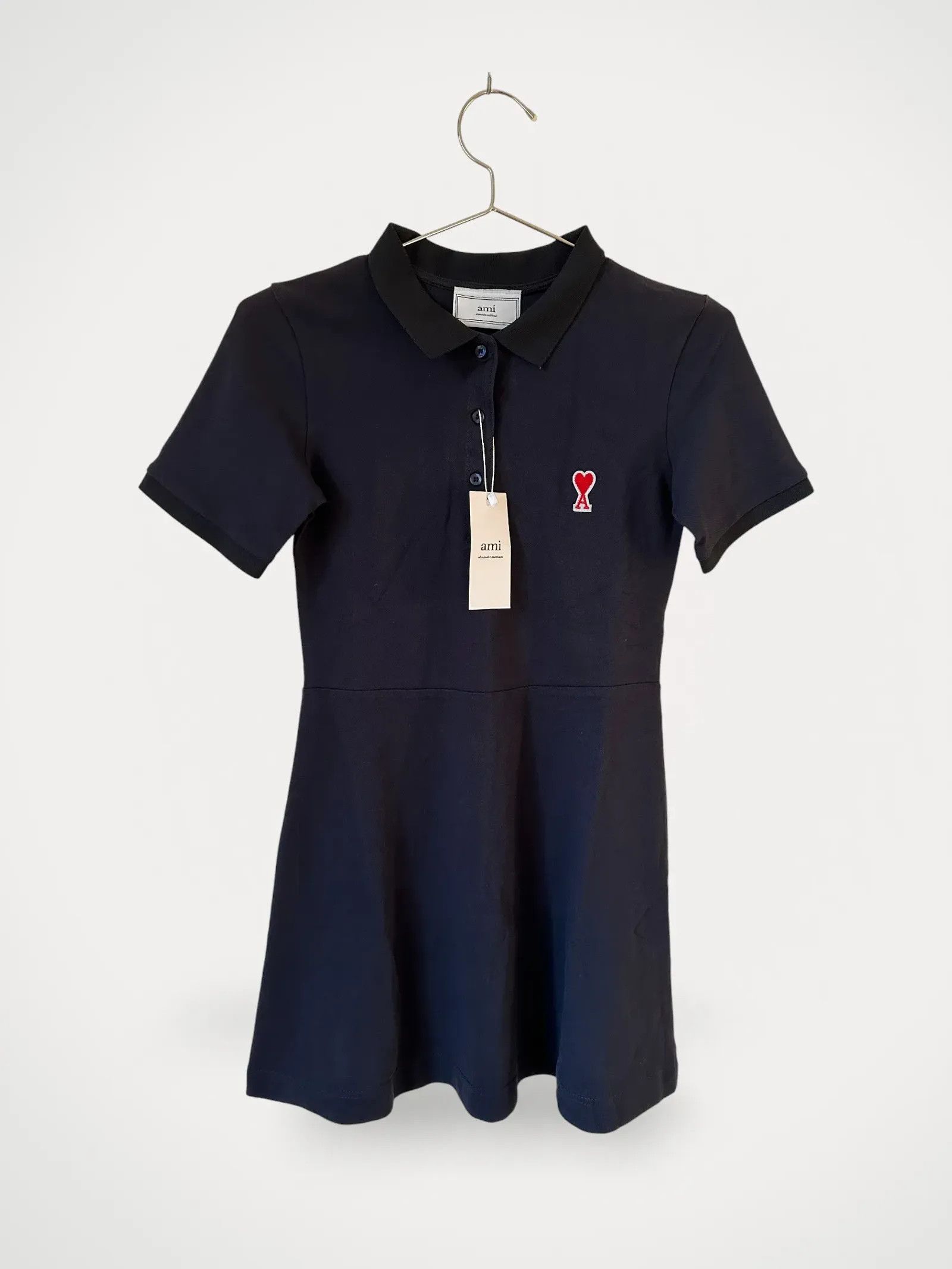 【関税&送料込】Ami Paris Mini Dress Ami De Coeur In Denim FDR404DE0046_Q_AMI-480.