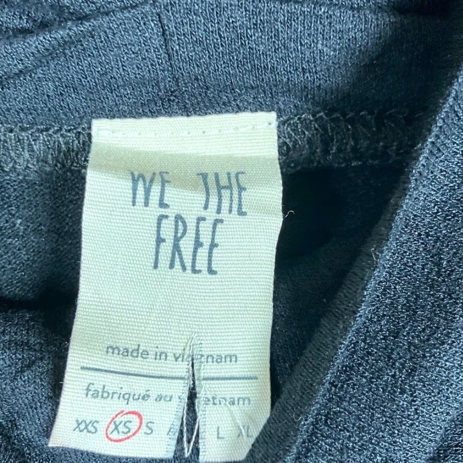 Free People We The Free Womens Shirt Black Mock Neck Keyhole Cropped Long Sleeve XS Size XS / US 0-2 / IT 36-38 - 6 Thumbnail