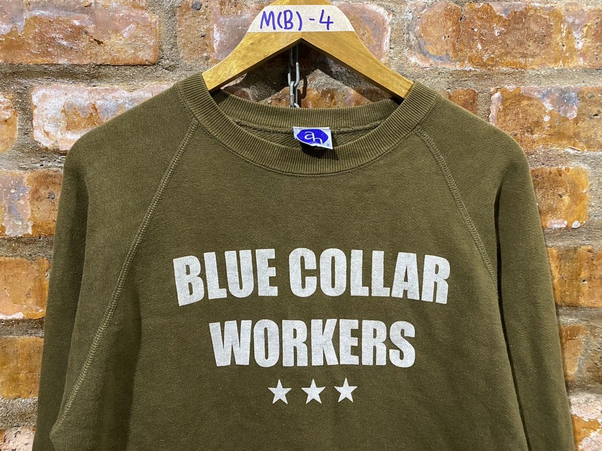 ABAHOUSE × Japanese Brand × Nepenthes 2000s Abahouse blue collar worker sweatshirt Size US M / EU 48-50 / 2 - 3 Thumbnail