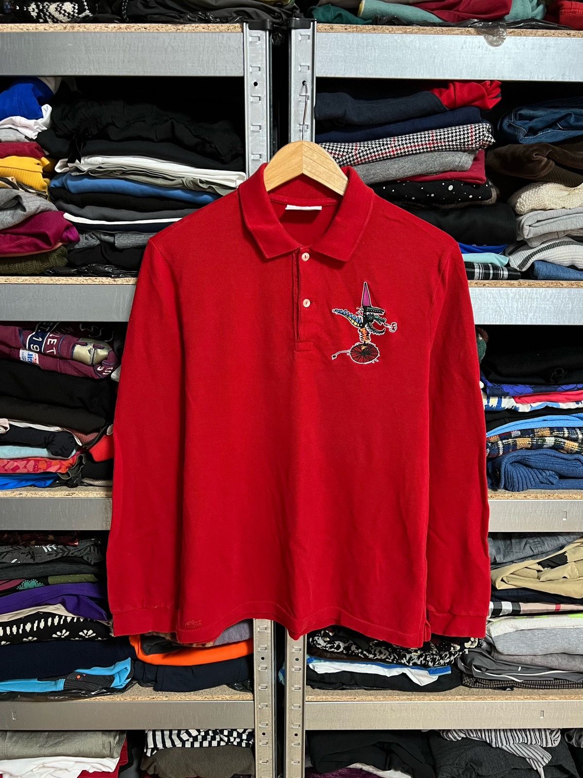 Lacoste Lacoste Jean Paul Goude Polo Shirt Long Sleeve Button Sz 4 Size US M / EU 48-50 / 2 - 1 Thumbnail