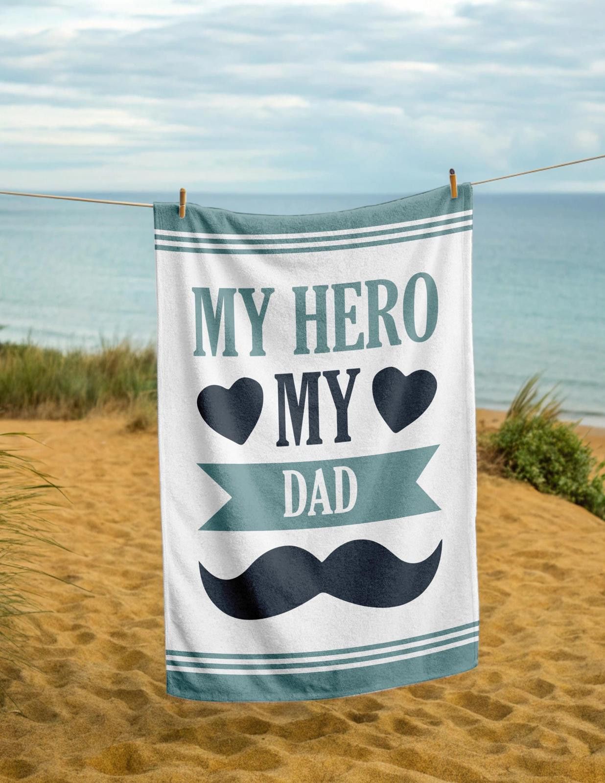 Designer Personalized Golf Towel for Dad - My Hero Gift for Fathers Size ONE SIZE - 5 Thumbnail