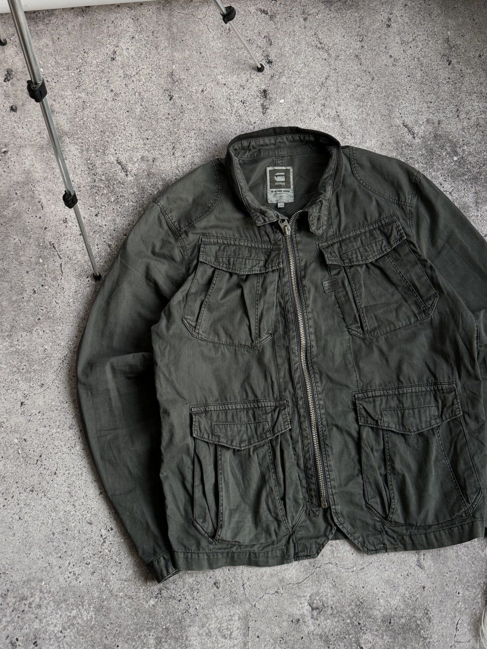 G-Star × Vintage Vintage G-Star Raw Y2K cargo military zip jacket size L XL Size US XL / EU 56 / 4 - 10 Thumbnail