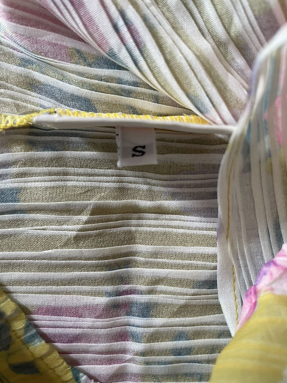 Sisley Sisley Pleated Dress Yellow Floral Size S / US 4 / IT 40 - 6 Thumbnail