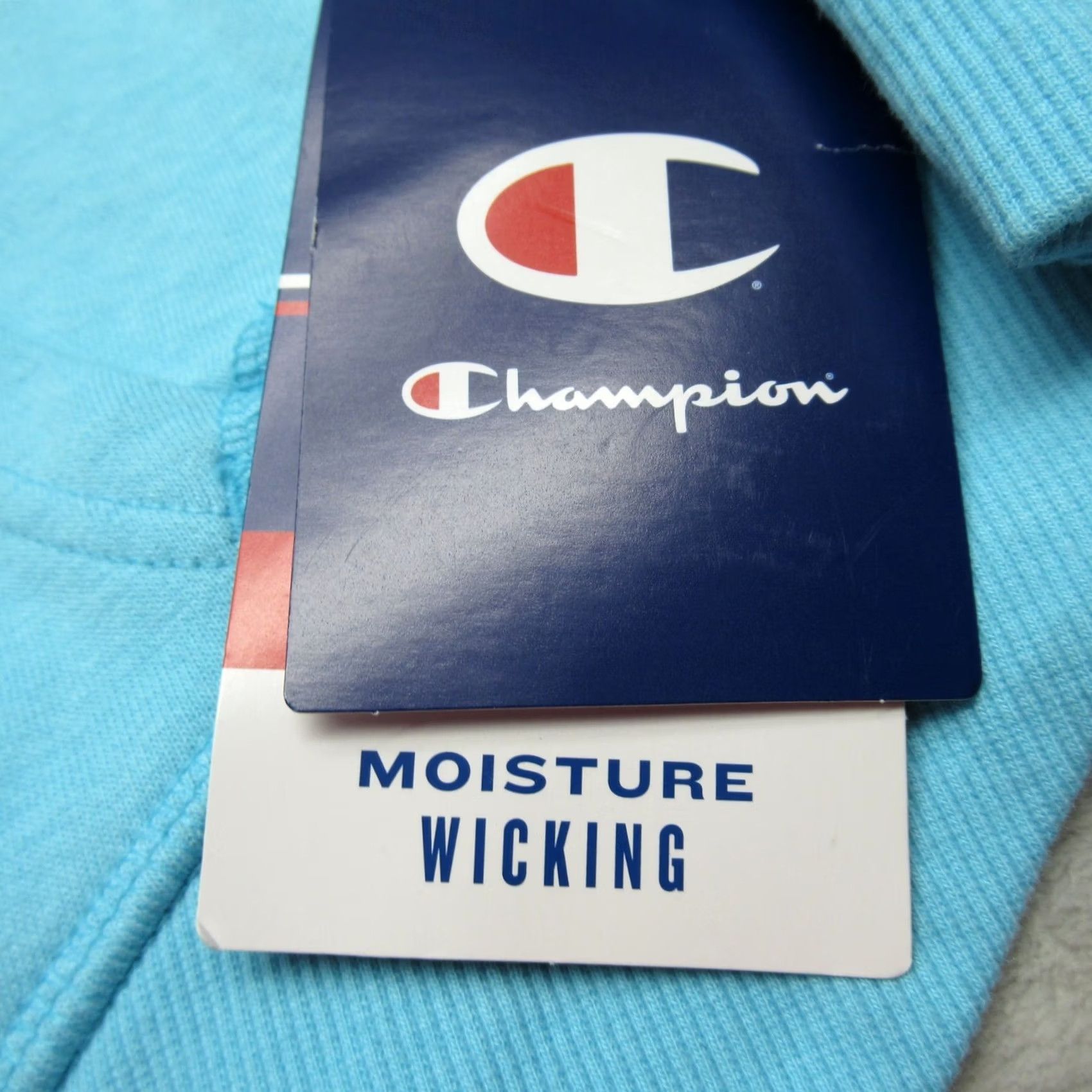 Champion Champion Hoodie Women Small Blue Solid Cropped Pullover Moisture Wicking Fleece Hooded Pockets Sweatshirt Size S / US 4 / IT 40 - 3 Thumbnail