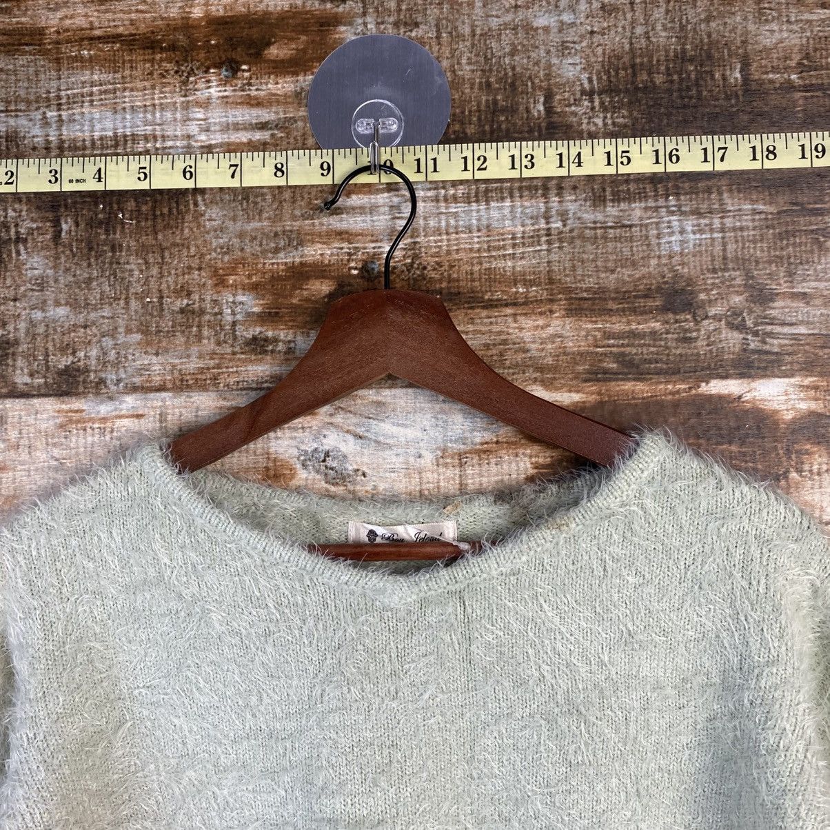 Japanese Brand D Bou Jeloud faded Light Green shaggy Mohair Knitwear#c1046 Size M / US 6-8 / IT 42-44 - 4 Thumbnail