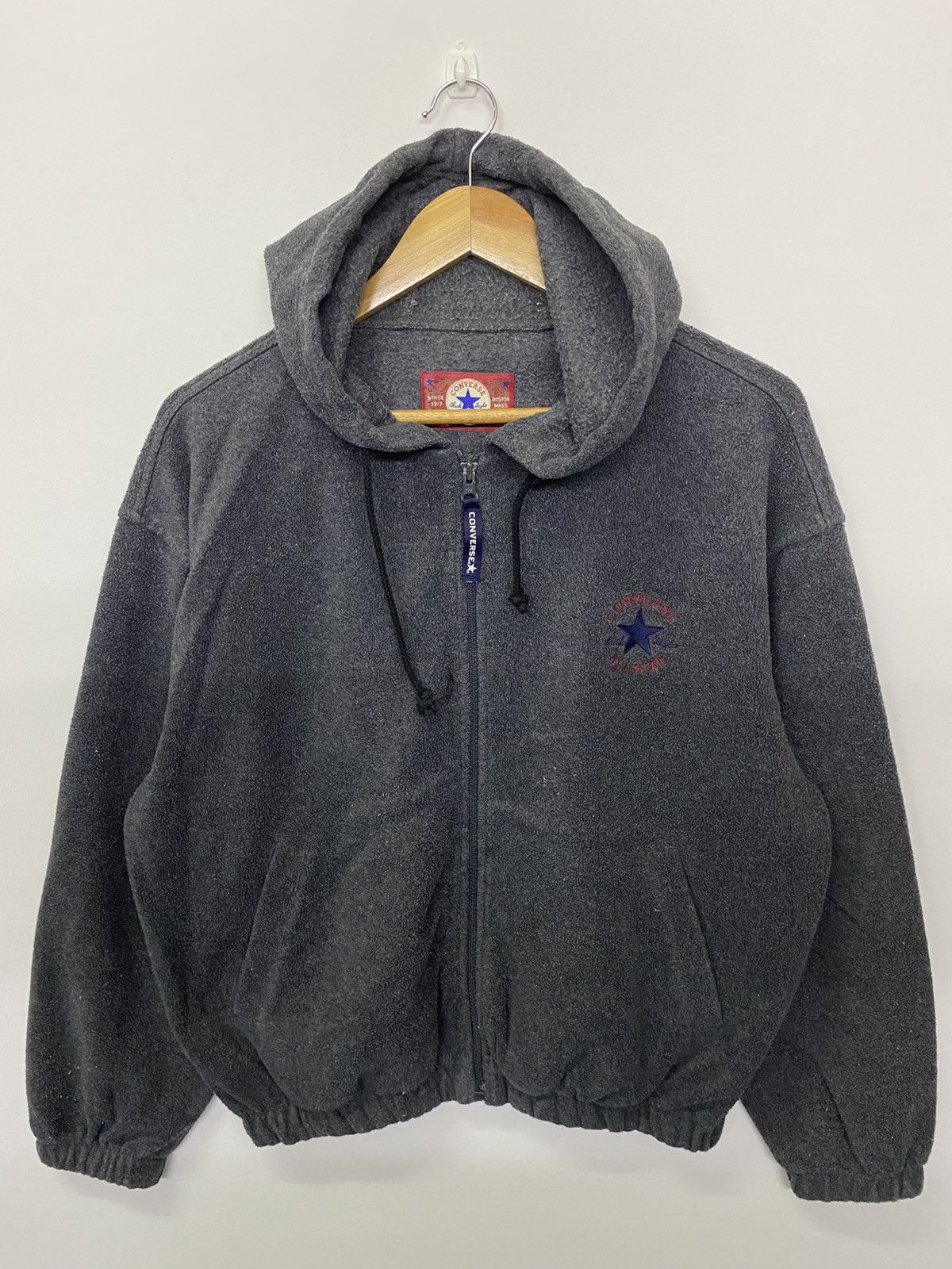Converse Converse Hoodie Fleece Sweater Embroidery On Back Size US L / EU 52-54 / 3 - 3 Thumbnail