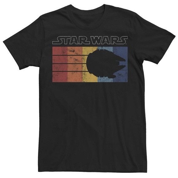 Star Wars New Star Wars Rainbow Millennium Falcon Silhouette Tee Sz XL Size US XL / EU 56 / 4 - 1 Thumbnail
