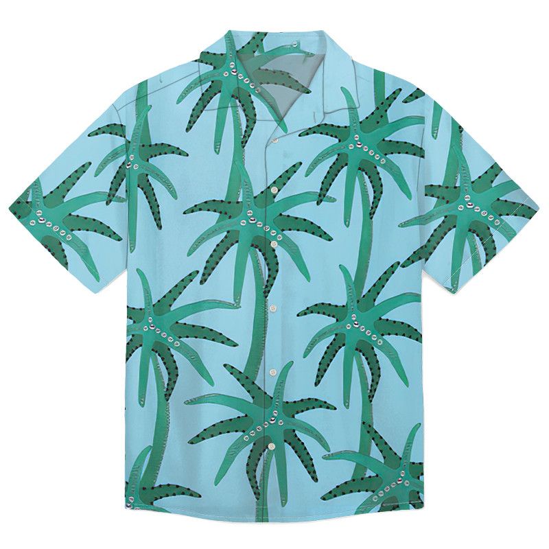 The Unbranded Brand Palm Trees Star La Chemise Jean poplin shirt Size US L / EU 52-54 / 3 - 1 Thumbnail