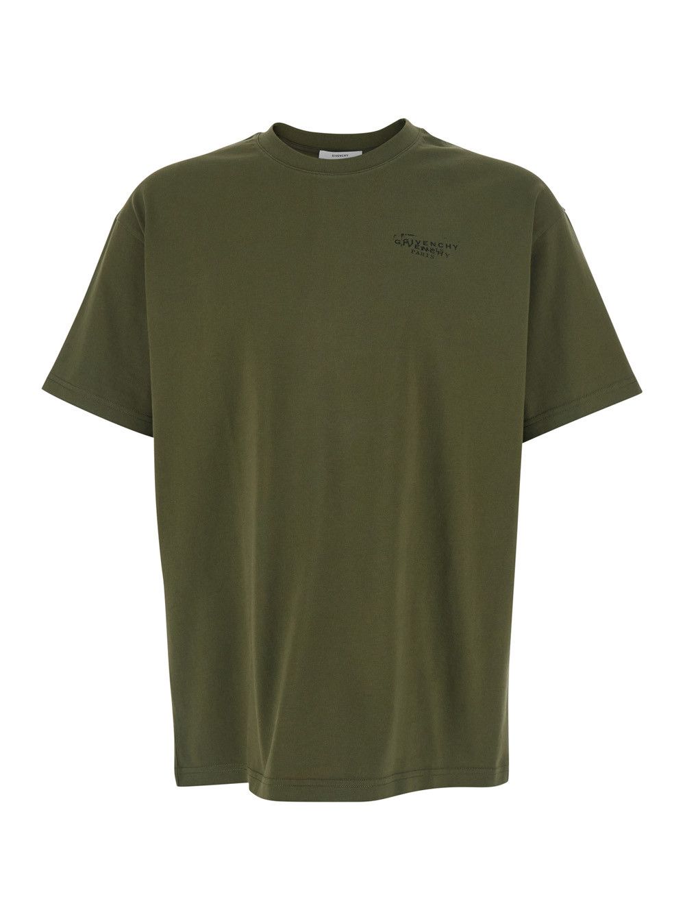 Givenchy Green T-Shirt with Logo on Front and Back for Men Size US M / EU 48-50 / 2 - 1 Thumbnail