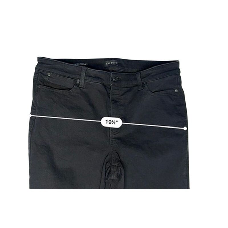 Other Talbots Slim Ankle Jean 14 Stretch Black Goth Tailored Size 36" / US 14 / IT 50 - 5 Thumbnail