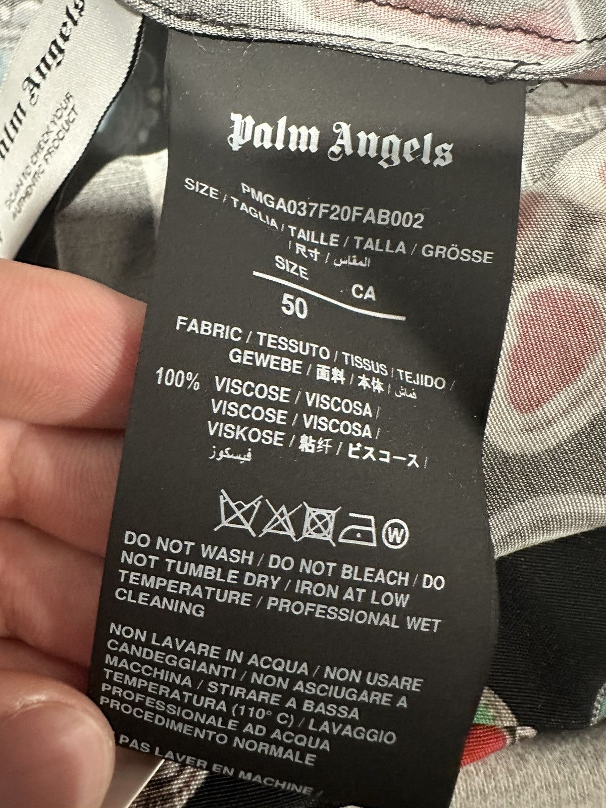 Palm Angels PALM ANGELS BLACK SHORT SLEEVE JEWEL BOWLING SHIRT Size US M / EU 48-50 / 2 - 4 Thumbnail