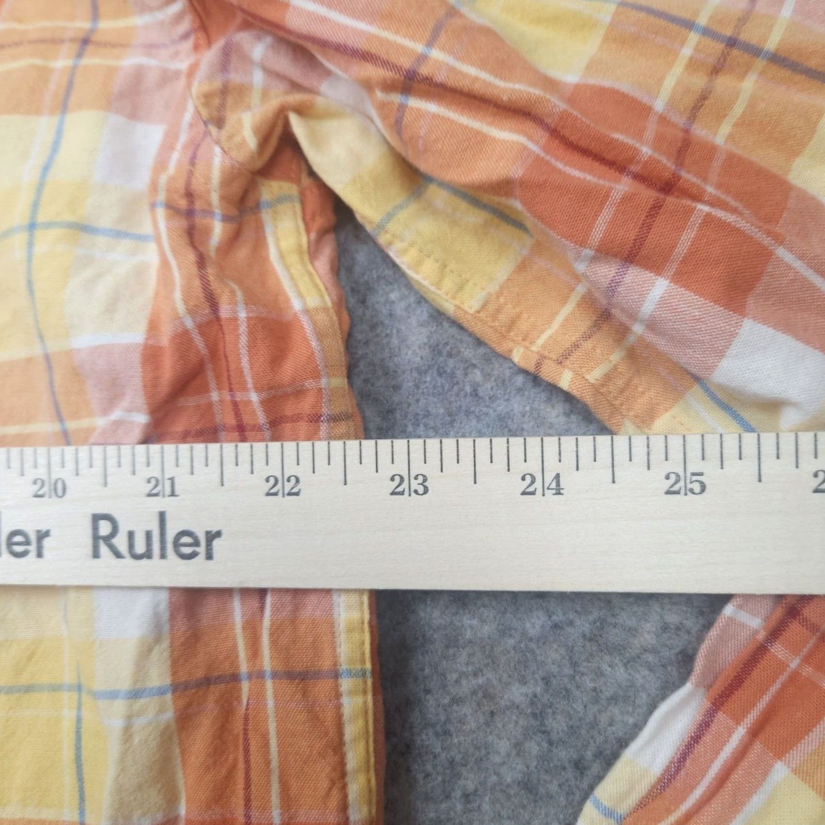 Vintage LL Bean Shirt Mens Large Orange Plaid Long Sleeve Button Up Outdoor Casual Size US L / EU 52-54 / 3 - 7 Thumbnail