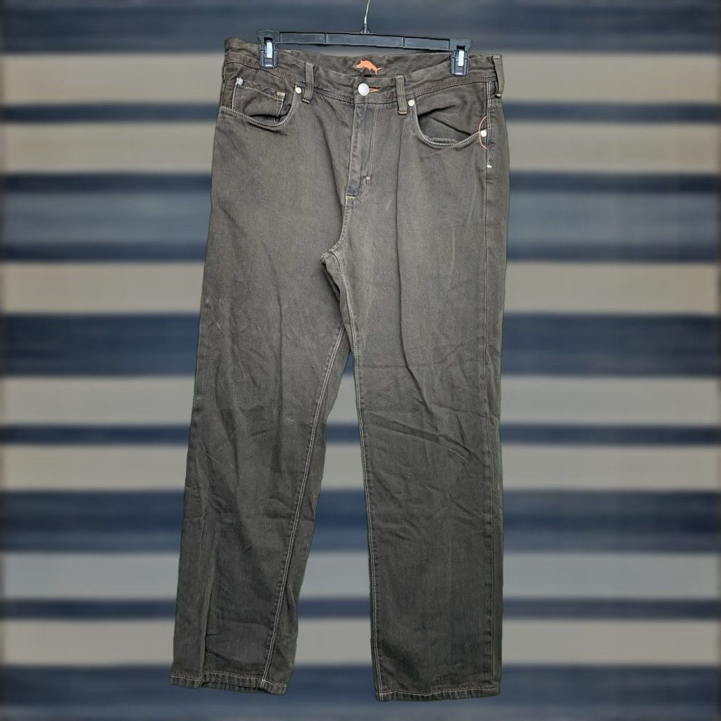 Tommy Bahama Tommy Bahama Pants Mens 36x30 Brown Standard Fit Relaxed Straight Leg Flat Front Size US 36 / EU 52 - 1 Thumbnail
