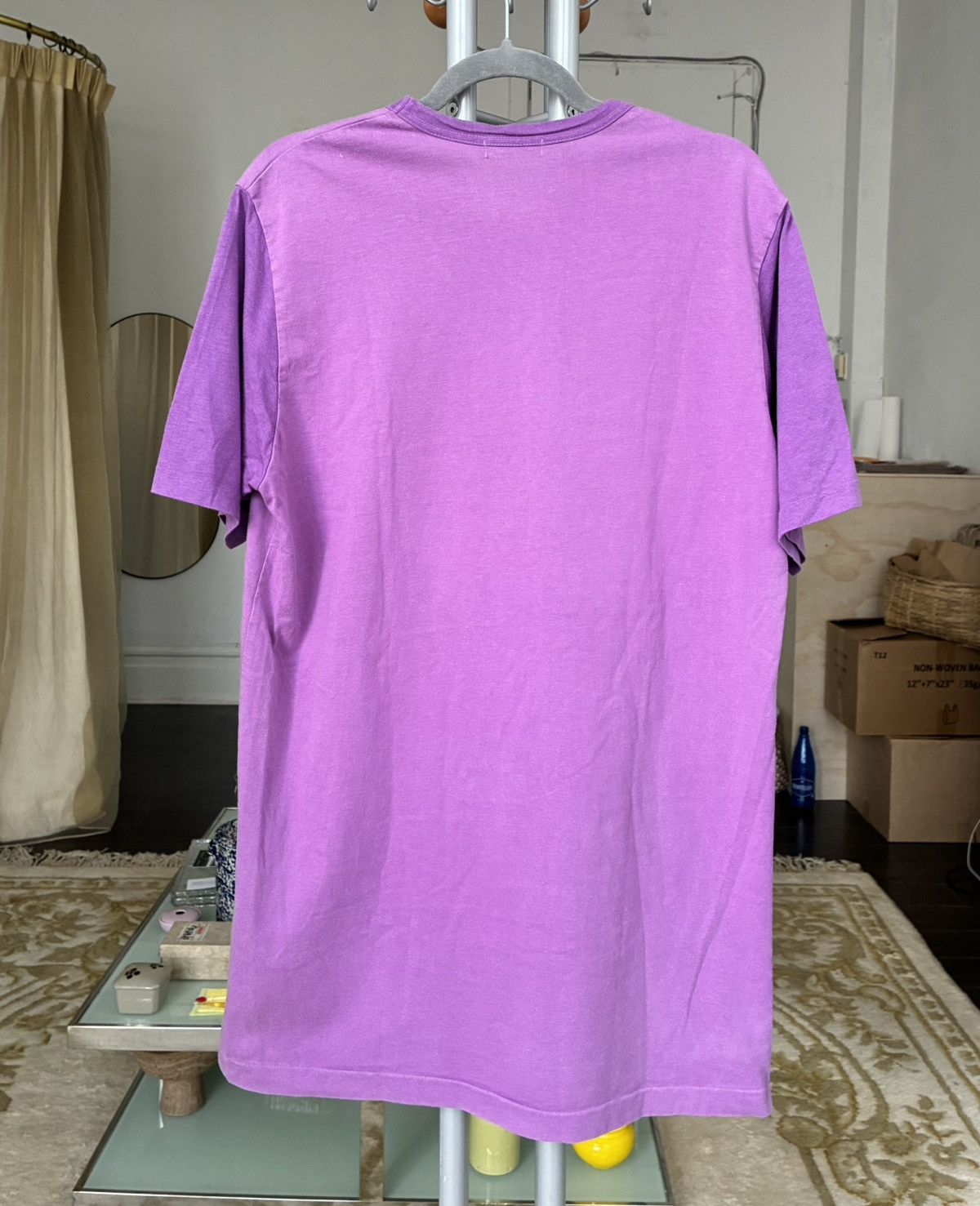Yohji Yamamoto Yohji Yamamoto Y’s for Men SS02 Two Tone Purple T Shirt Size US L / EU 52-54 / 3 - 8 Thumbnail