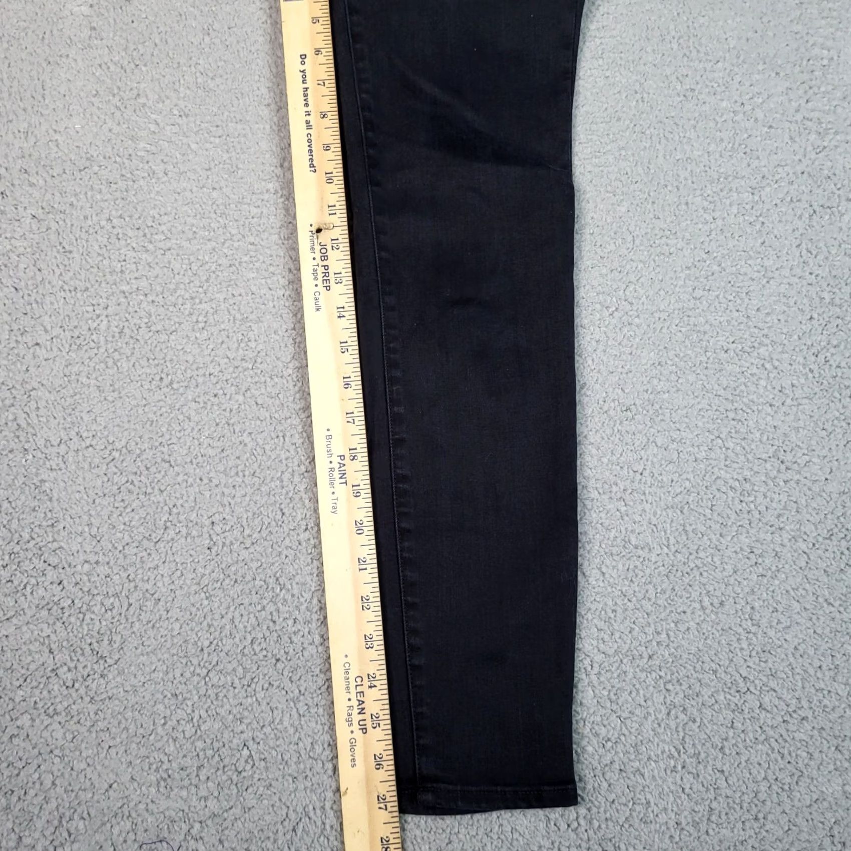 Madewell Madewell Jeans Skinny Black 25 9" High Rise Regular Rise Women Denim Cotton Polyester Lyocell Elastane Button Belted Solid Mid Vintage No N/A Size 42" / US 20 - 2 Thumbnail