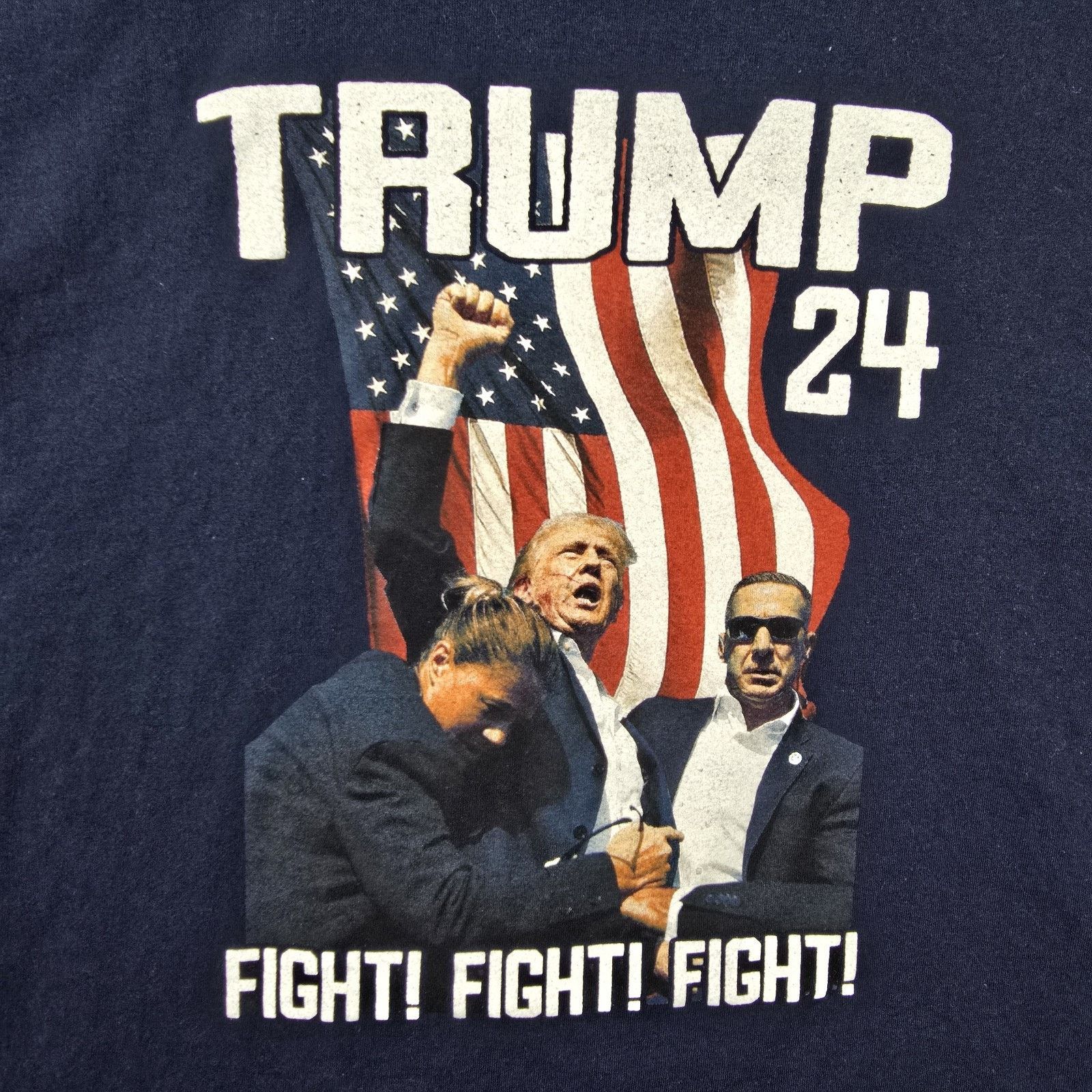 Gildan Trump 2024 Fight Political Shirt Mens XL Blue Short Sleeve Size US XL / EU 56 / 4 - 4 Thumbnail