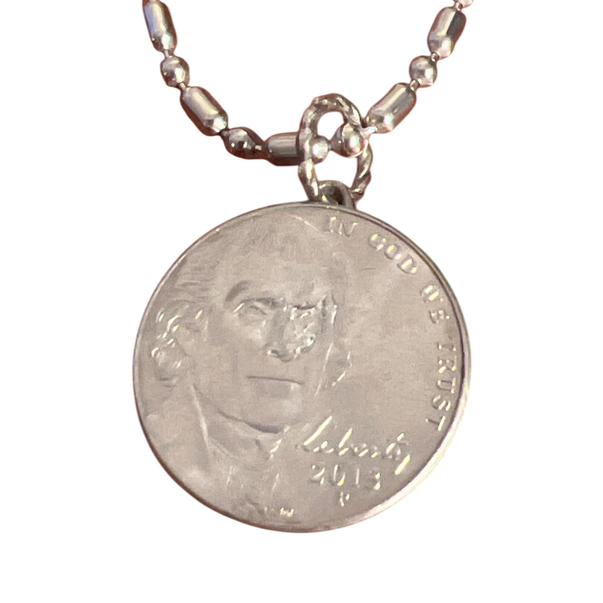 Other Ann Peden Necklace 2013 Nickel Pendant Silver Tone Ball Bead Size ONE SIZE - 2 Thumbnail