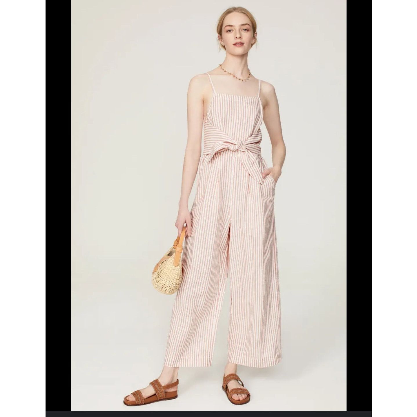 Madewell Madewell Cornelia Cami Tie Waist Jumpsuit Salvaged Barn Size 26" / US 2 / IT 38 - 1 Thumbnail