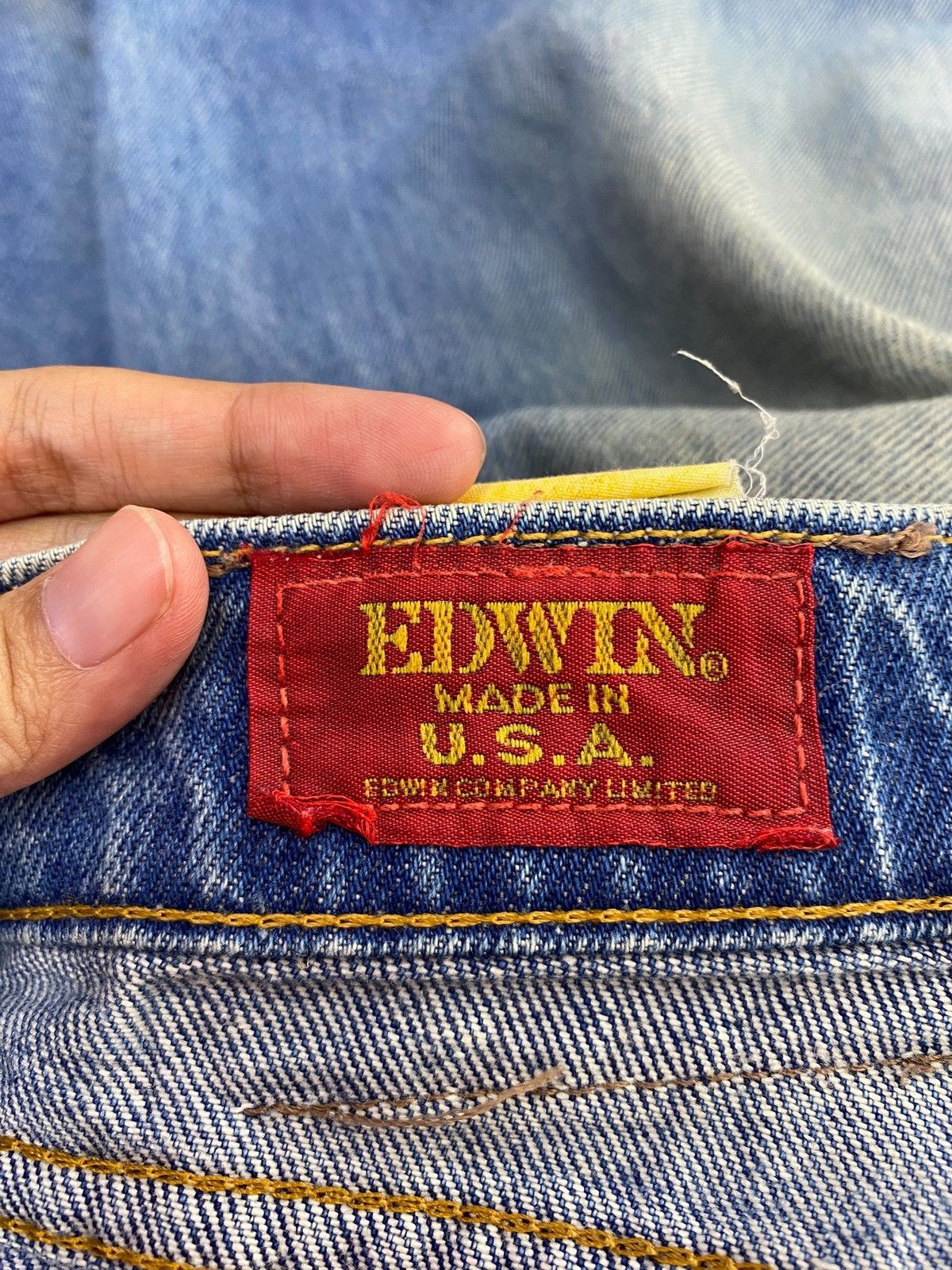 Edwin Y2K Edwin Distressed Style Wide Leg Denim Size US 33 - 10 Thumbnail