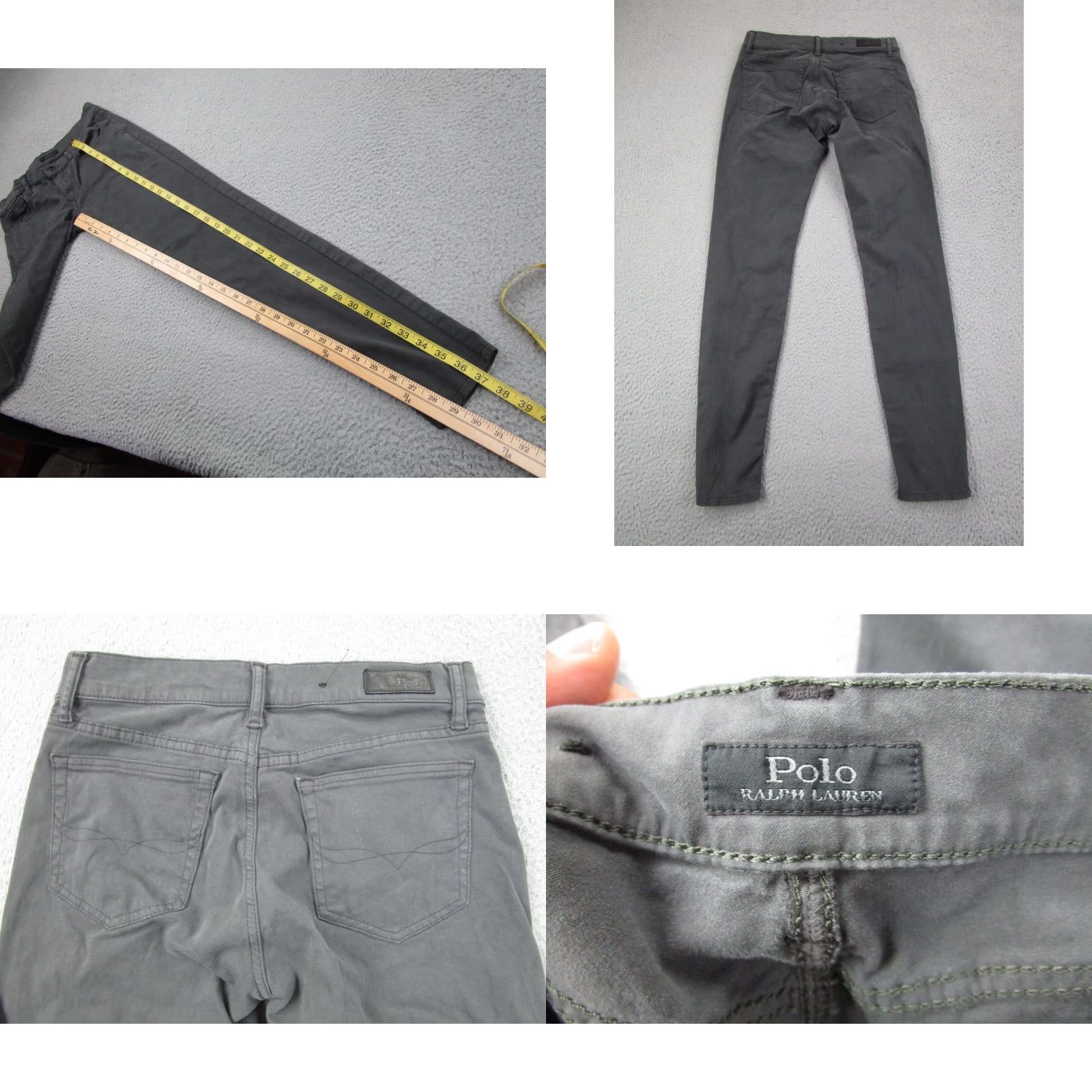 Polo Ralph Lauren Polo Ralph Lauren Jeans Womens 27 Gray Tompkins Skinny Pants Preppy Luxury Slim Size 27" / US 4 / IT 40 - 8 Thumbnail