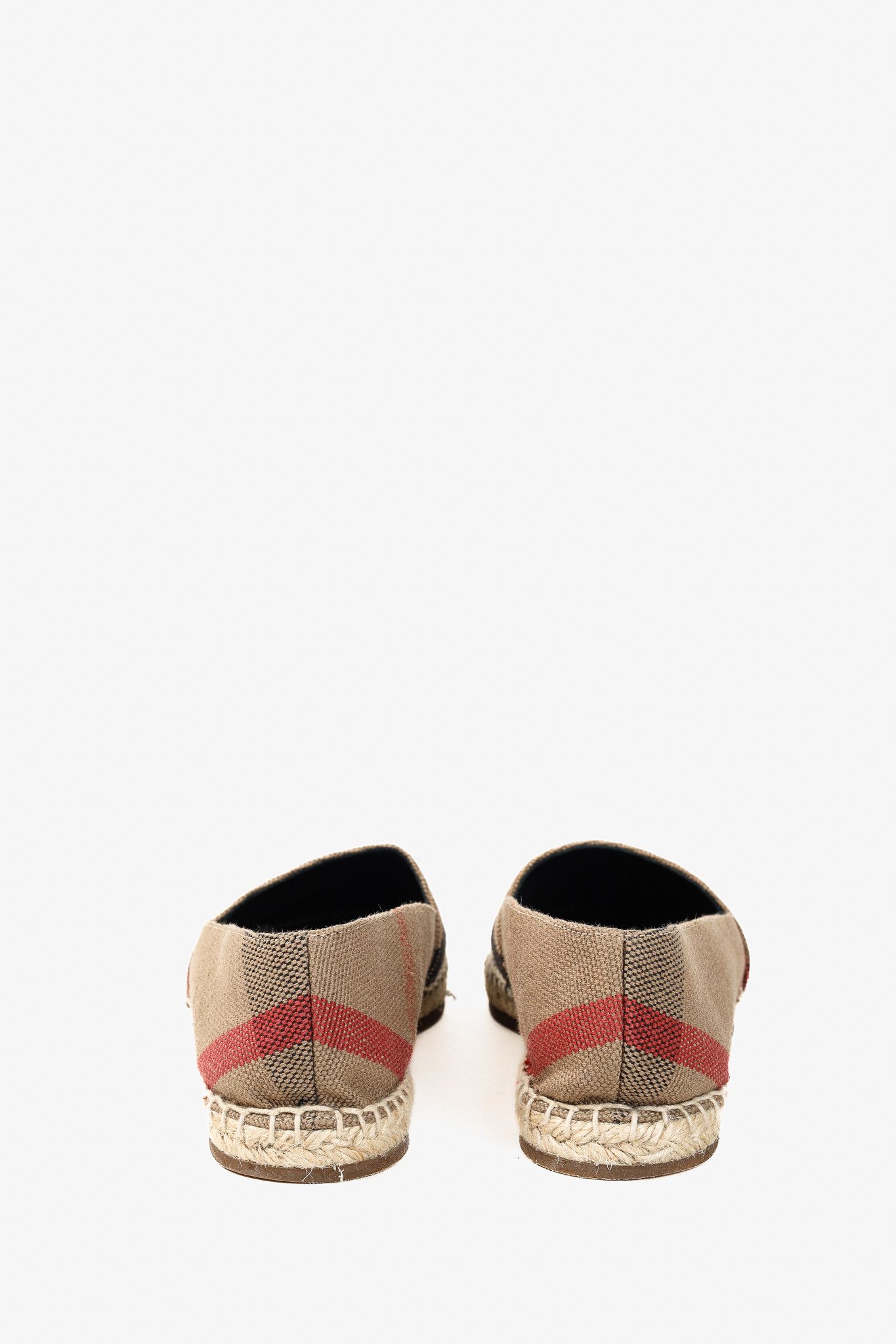 Burberry Burberry Hodgeson Canvas Check Espadrille Flat Shoe Size US 5 / IT 35 - 3 Thumbnail
