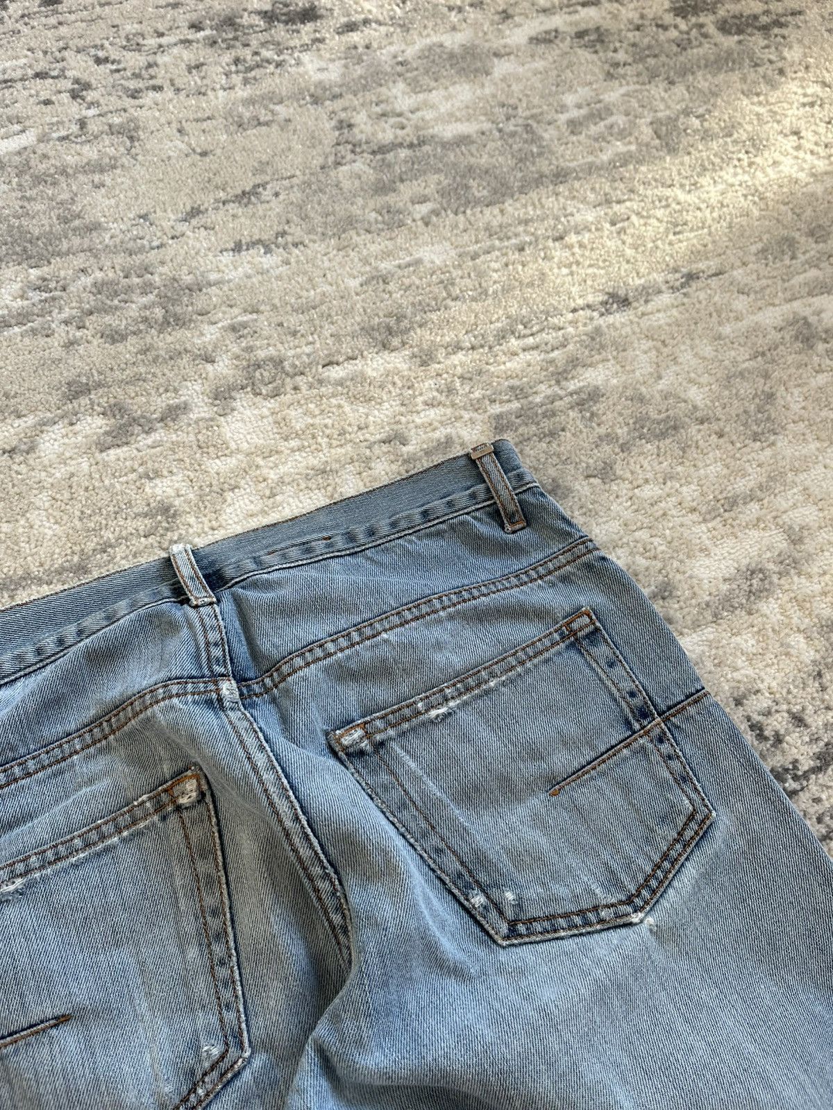 Dior dior homme ss12 light blue knee distressed denim Size US 27 - 9 Thumbnail
