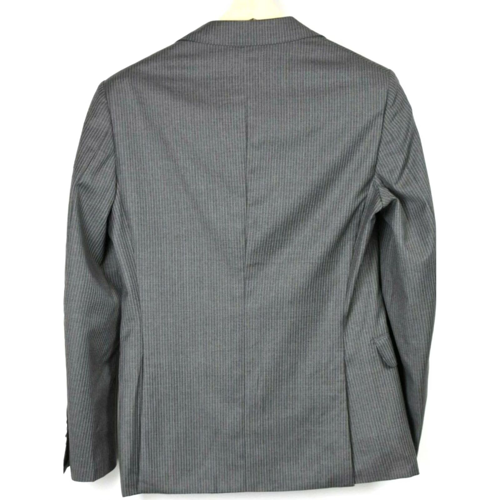 Suitsupply SUITSUPPLY Napoli Blazer Men UK 36 Single Breasted Lined Button Grey Pinstriped Jacket Size 36R - 2 Thumbnail