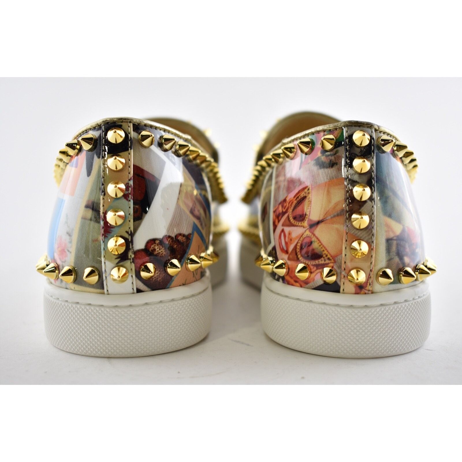 Christian Louboutin Christian Louboutin Pik Boat Black Gold Spike Sneakers 41 Size US 11 / IT 41 - 11 Thumbnail