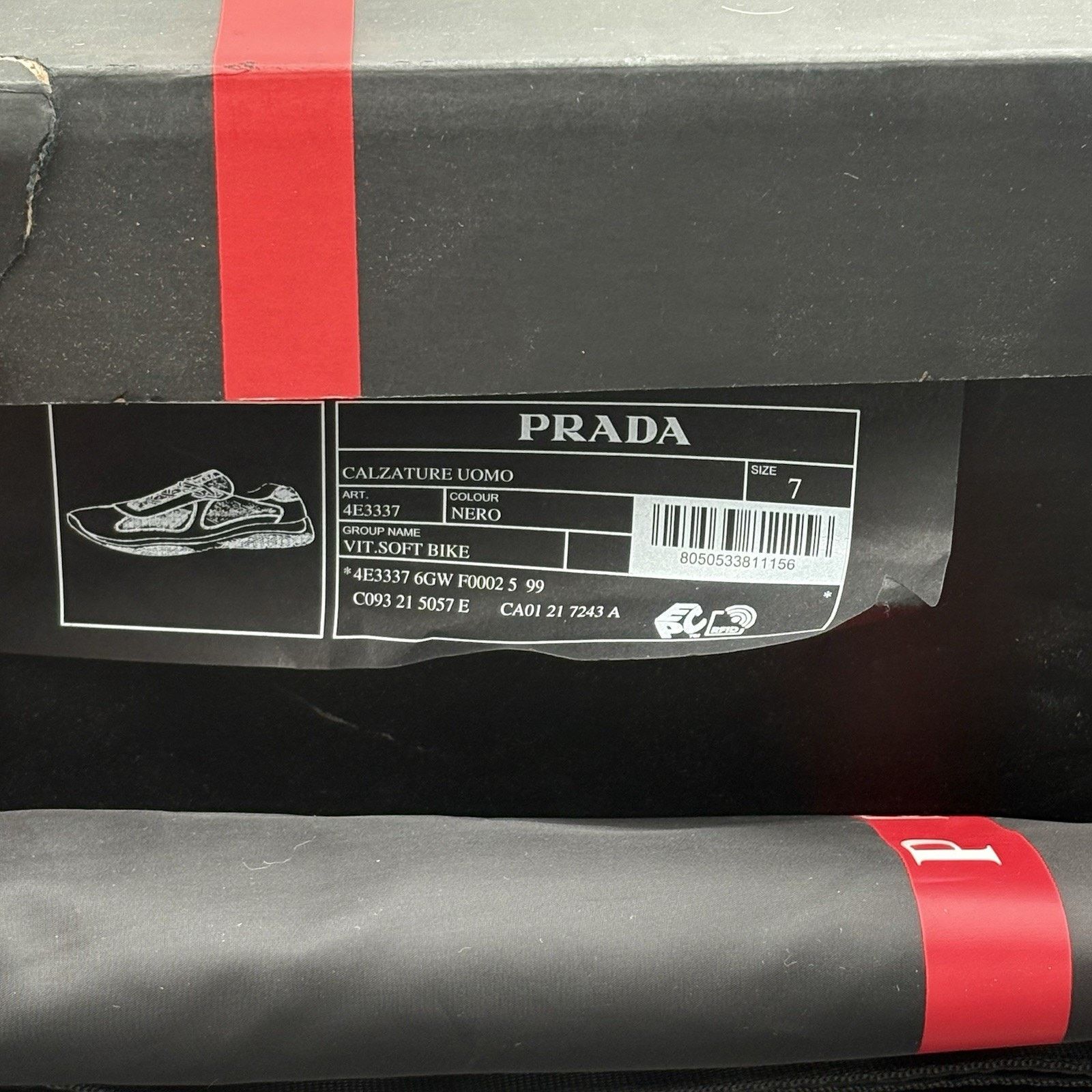 Prada Prada Americas Cup ' Black Leather ' | ONLY WORN 1x Size US 8 / EU 41 - 15 Thumbnail