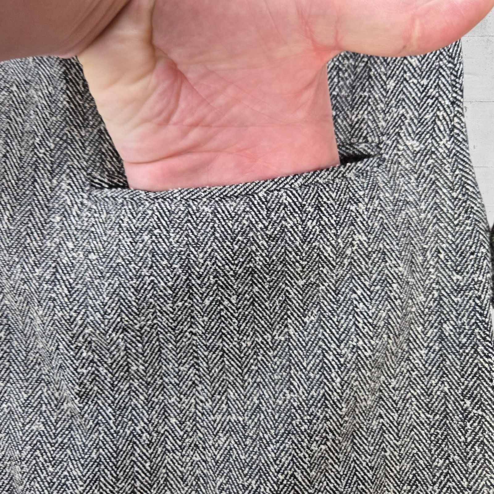 Vintage 90s Vintage Gray Black Tweed Herringbone Blazer Size 6 Size M / US 6-8 / IT 42-44 - 5 Thumbnail