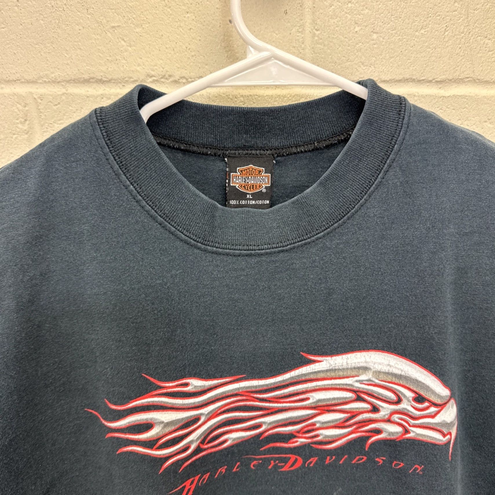 Harley Davidson VINTAGE Harley-Davidson Metal Eagle Flames Long Sleeve XL Unisex Black 1990s Graphic Tee Size US XL / EU 56 / 4 - 4 Thumbnail