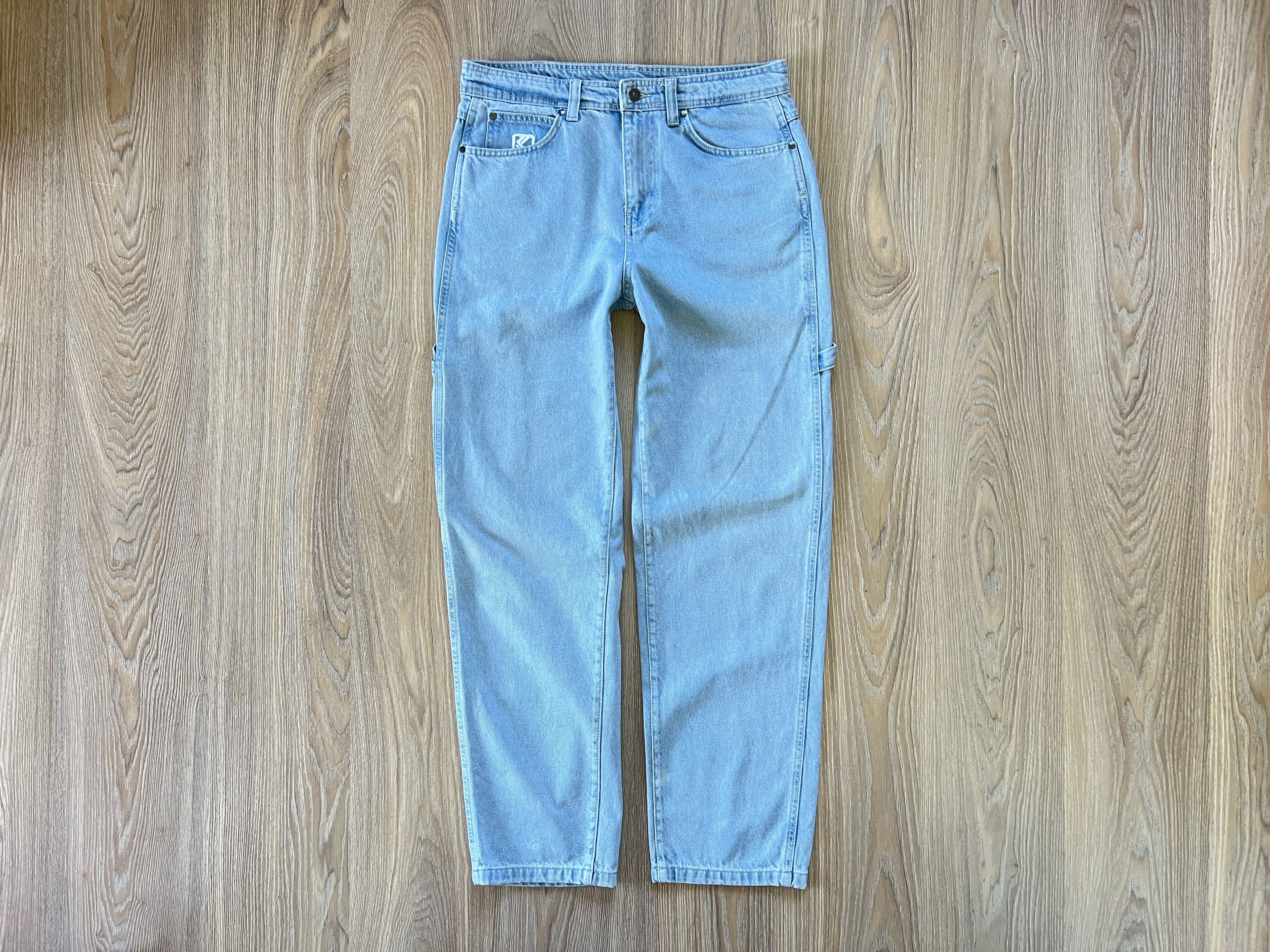 image of Karl Kani Light Blue Cargo Jeans, Men's (Size 31)