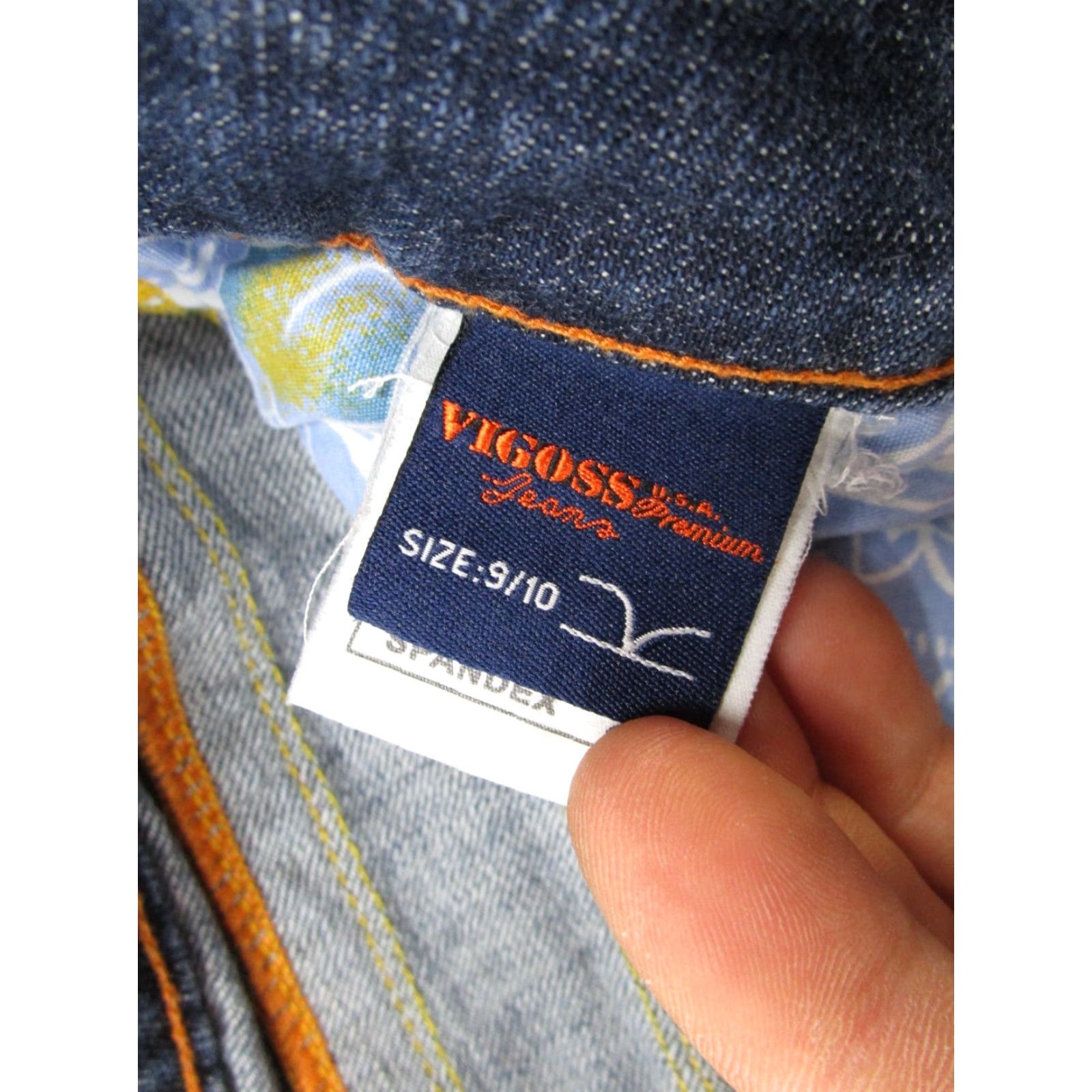 Vintage VIGOSS Jeans Bootcut Women Regular 10 Blue Denim 5-Pocket Stretch Zipper Closure Cotton Vintage No Size 32" / US 10 / IT 46 - 5 Thumbnail
