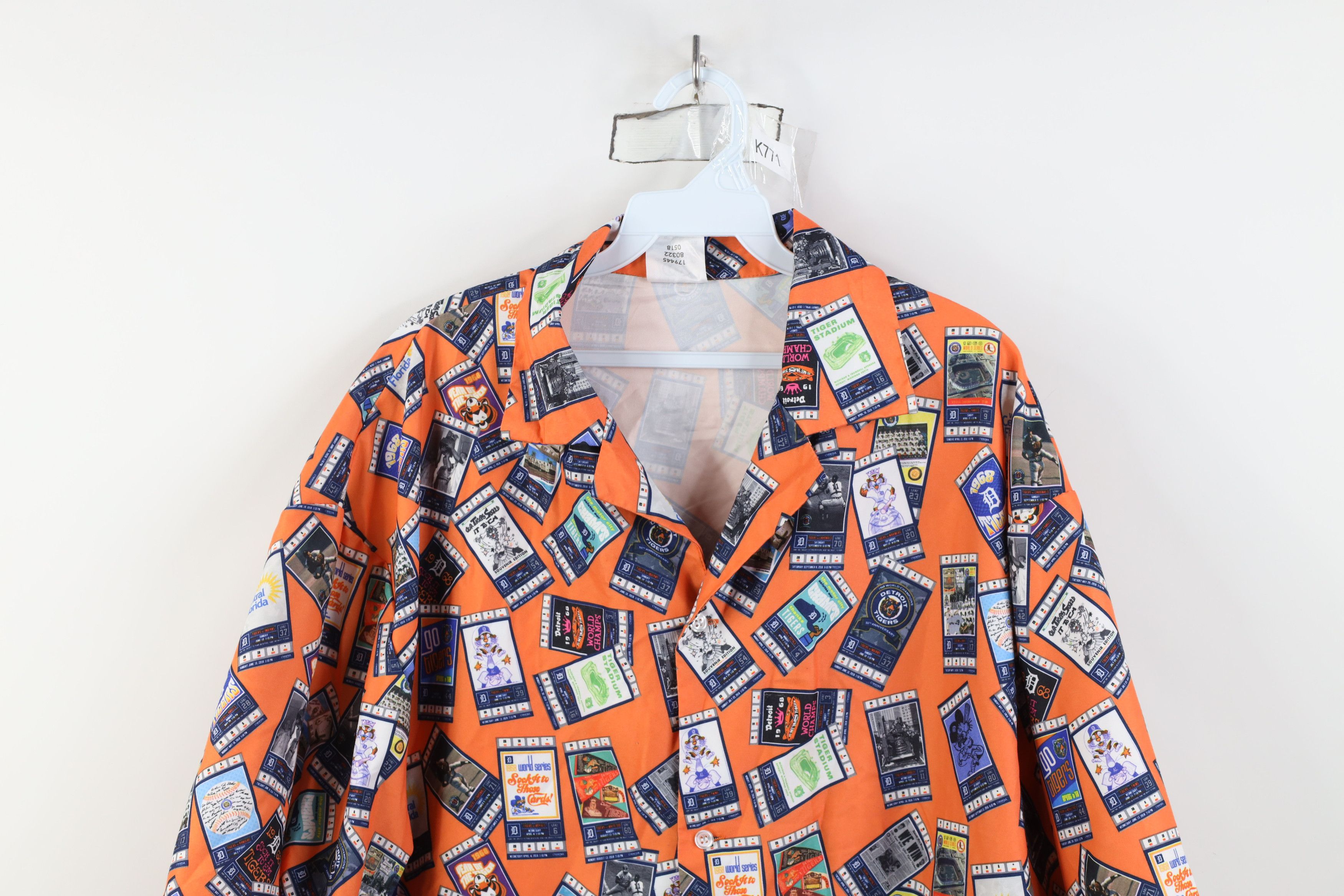 Vintage Vintage 90s Y2K Baseball Hawaiian Collared Button Shirt Size US XXL / EU 58 / 5 - 2 Thumbnail