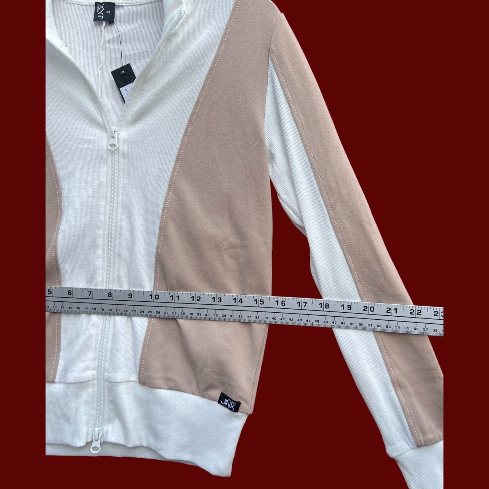 Other Double Jinx - Women's Color Block Turtleneck Sweatshirt - Be Size XS / US 0-2 / IT 36-38 - 5 Thumbnail