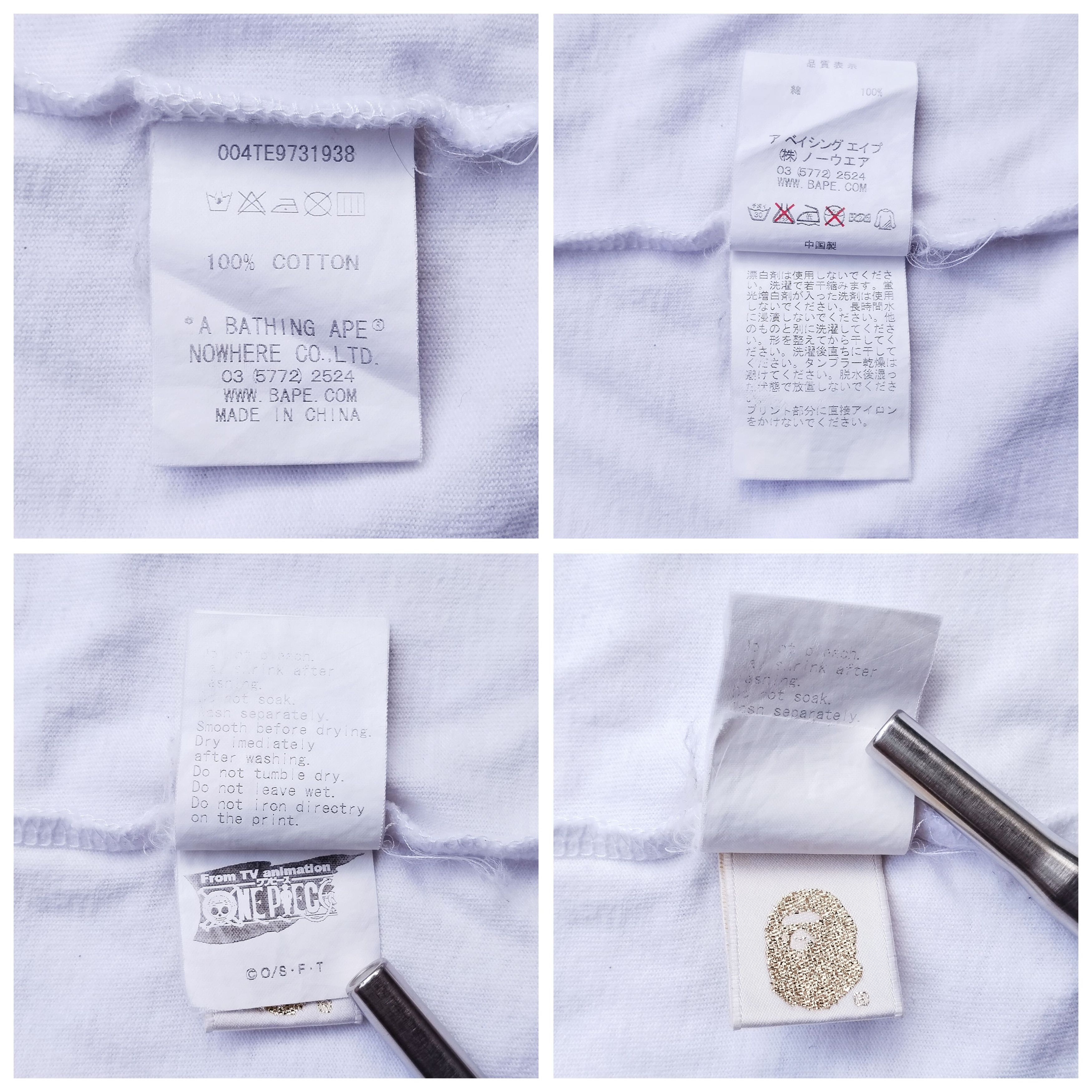 Bape 2012 Bape x One Piece Monkey D Luffy Tee Size US S / EU 44-46 / 1 - 6 Thumbnail