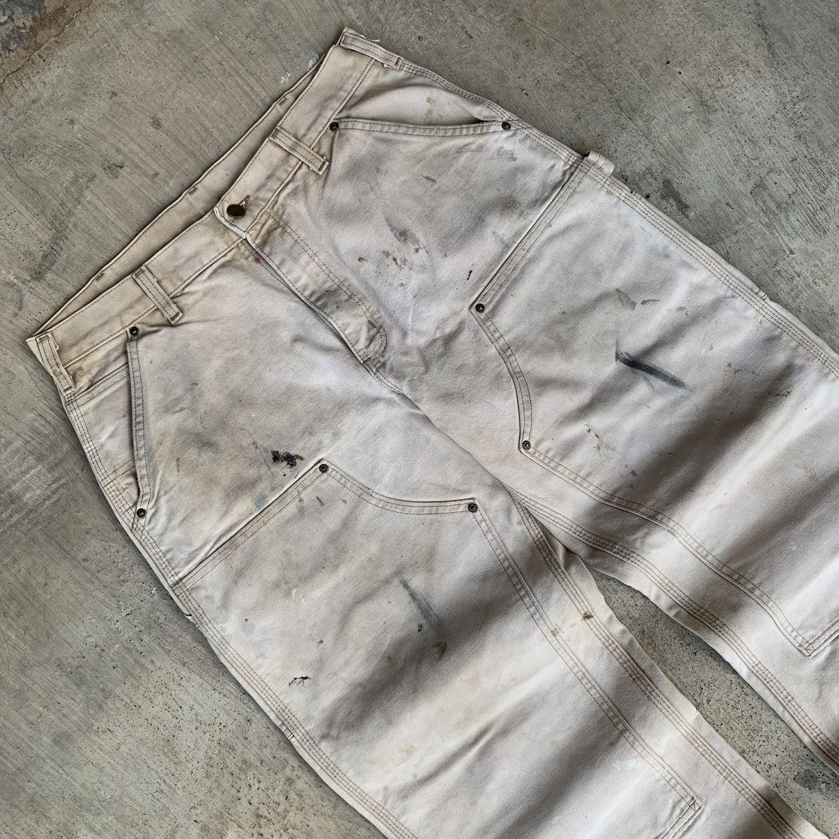 Carhartt Distressed Carhartt carpenter Double knee B136-BRN sun faded Size US 34 / EU 50 - 4 Thumbnail