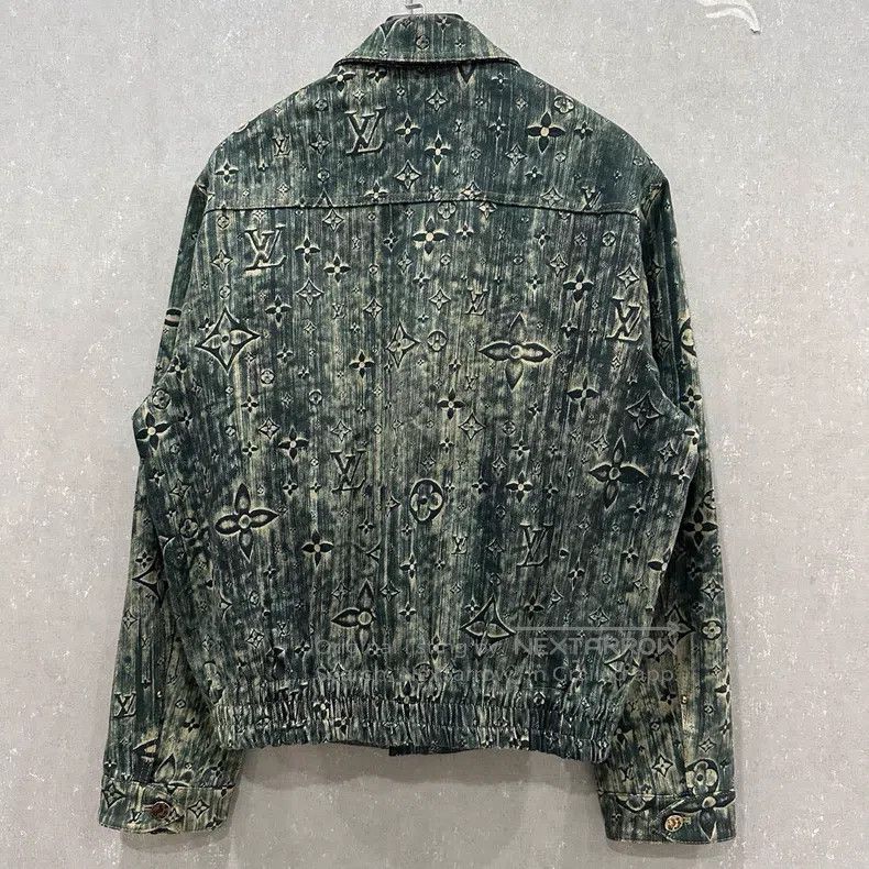 Louis Vuitton Louis Vuitton Old tie-dyed presbyopic full logo denim jack Size US XL / EU 56 / 4 - 3 Thumbnail