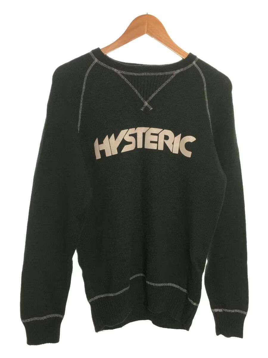 Hysteric Glamour Contrast Stitch Metal Logo Wool Knit Sweater 
